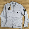 Stone Island Organic Stretch Cotton Overshirt in Lilac -Usfansport