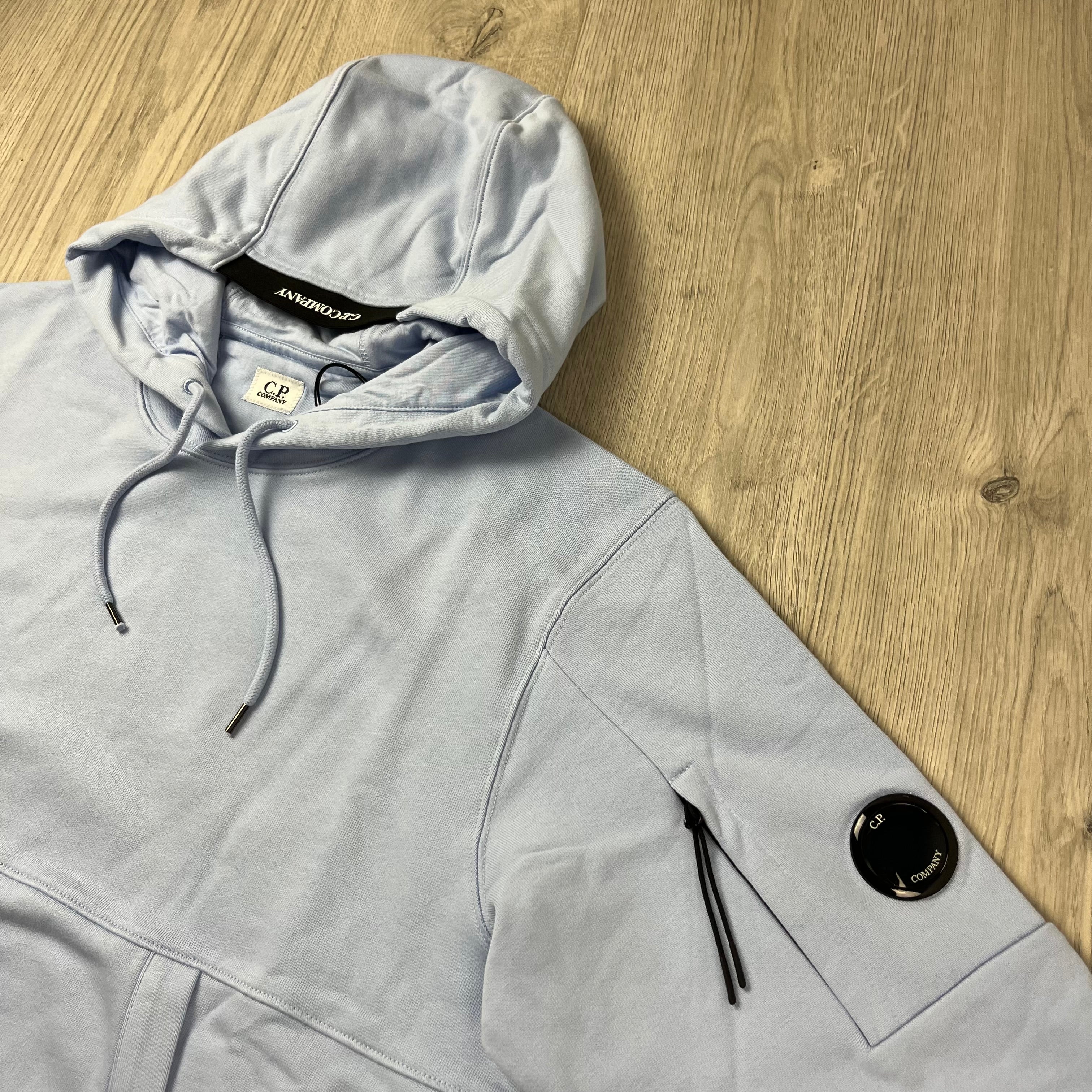 CP Company Raised Fleece Hoodie - Cerulean -Usfansport