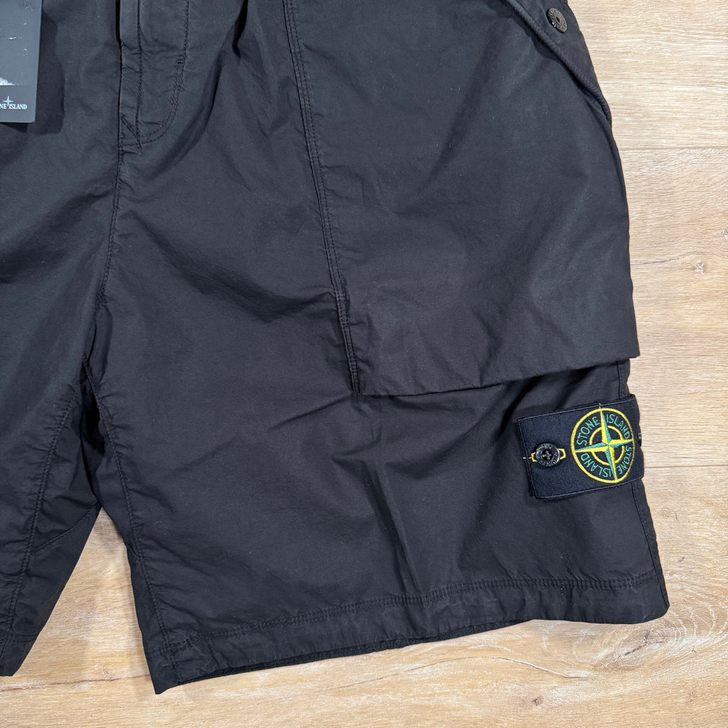 Stone Island Stretch Tela Bermuda Shorts in Black -Usfansport