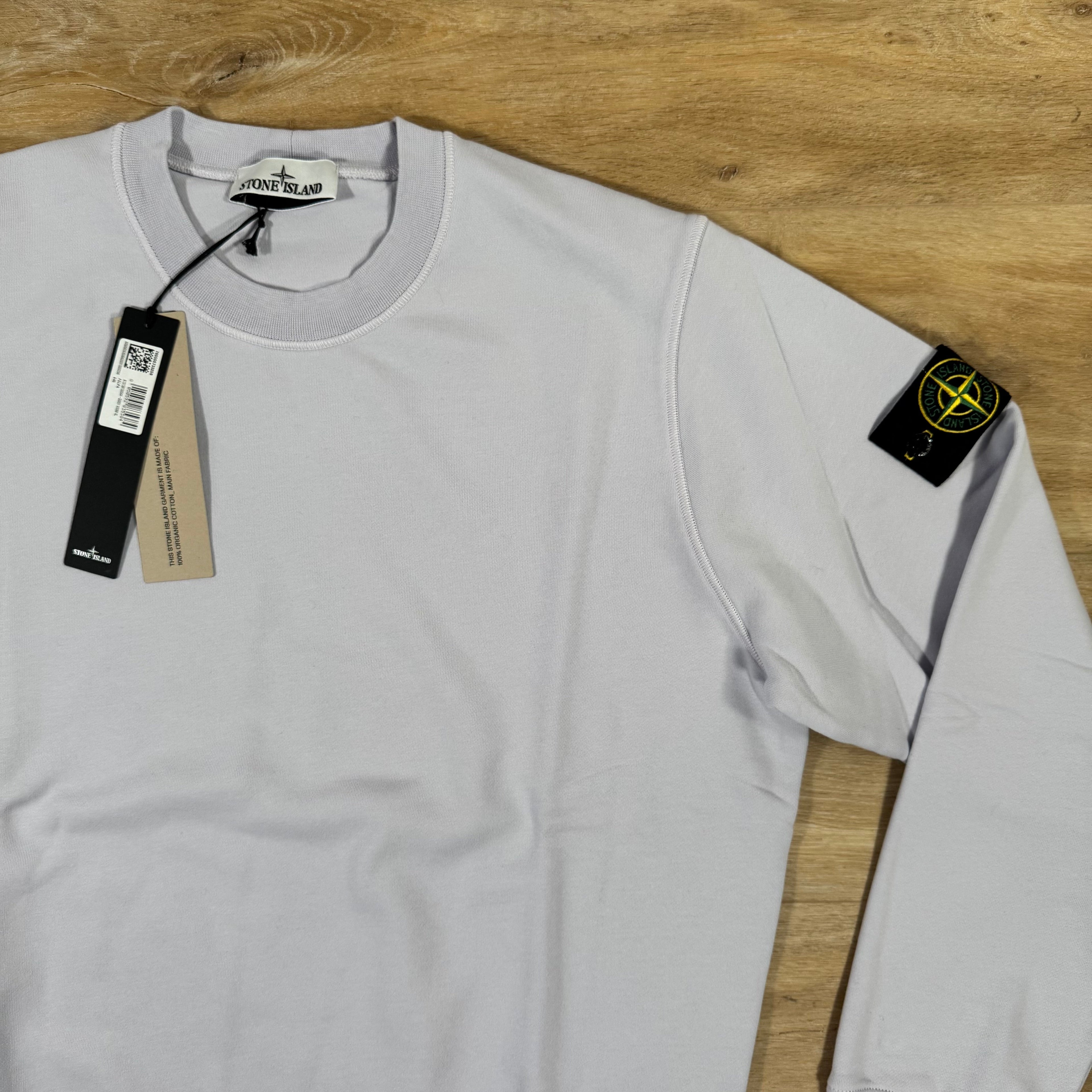 Stone Island Organic Cotton Fleece Sweatshirt in Lilac -Usfansport