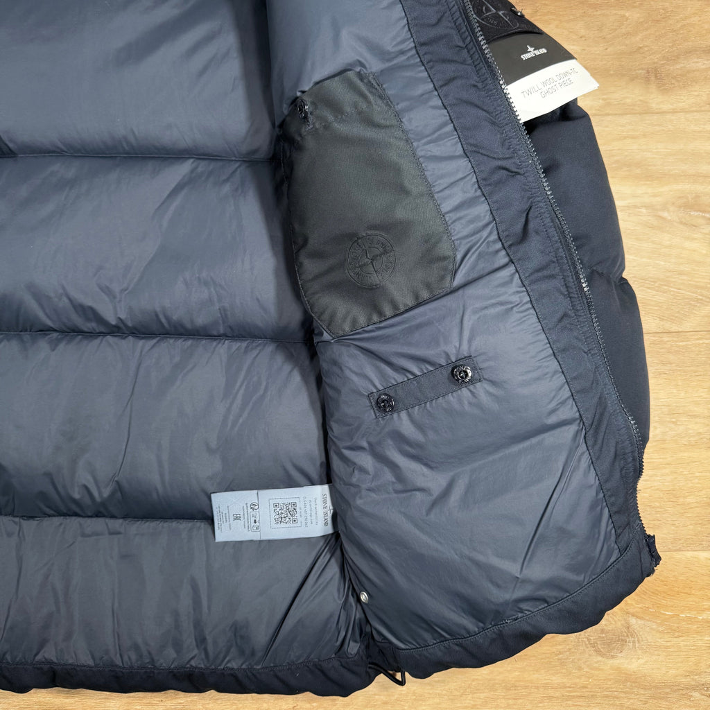 Stone Island Down-TC Ghost Jacket in Navy -Usfansport
