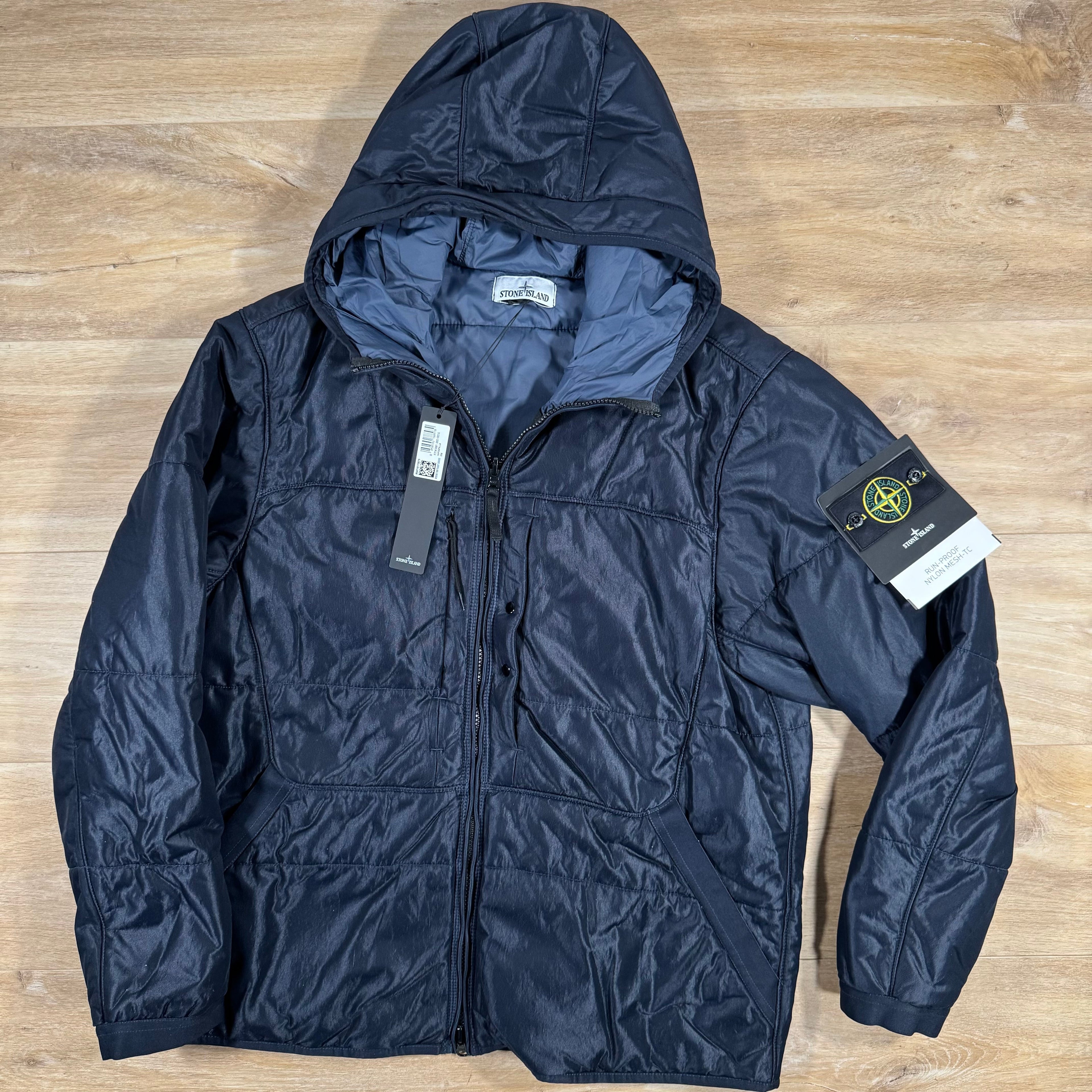 Stone Island Run-Proof Nylon Mesh-TC Reversible Jacket in Navy -Usfansport