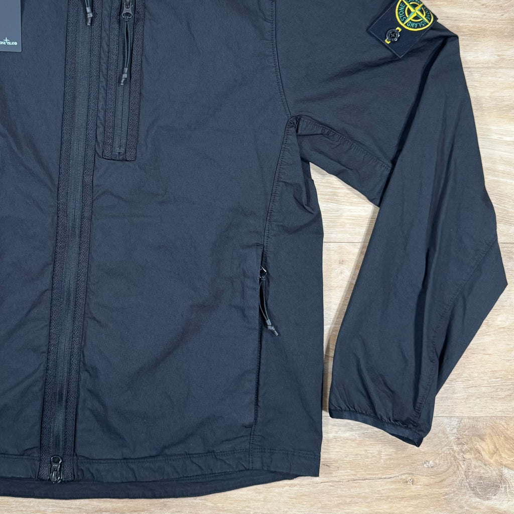 Stone Island Nylon Twill Overshirt in Black -Usfansport
