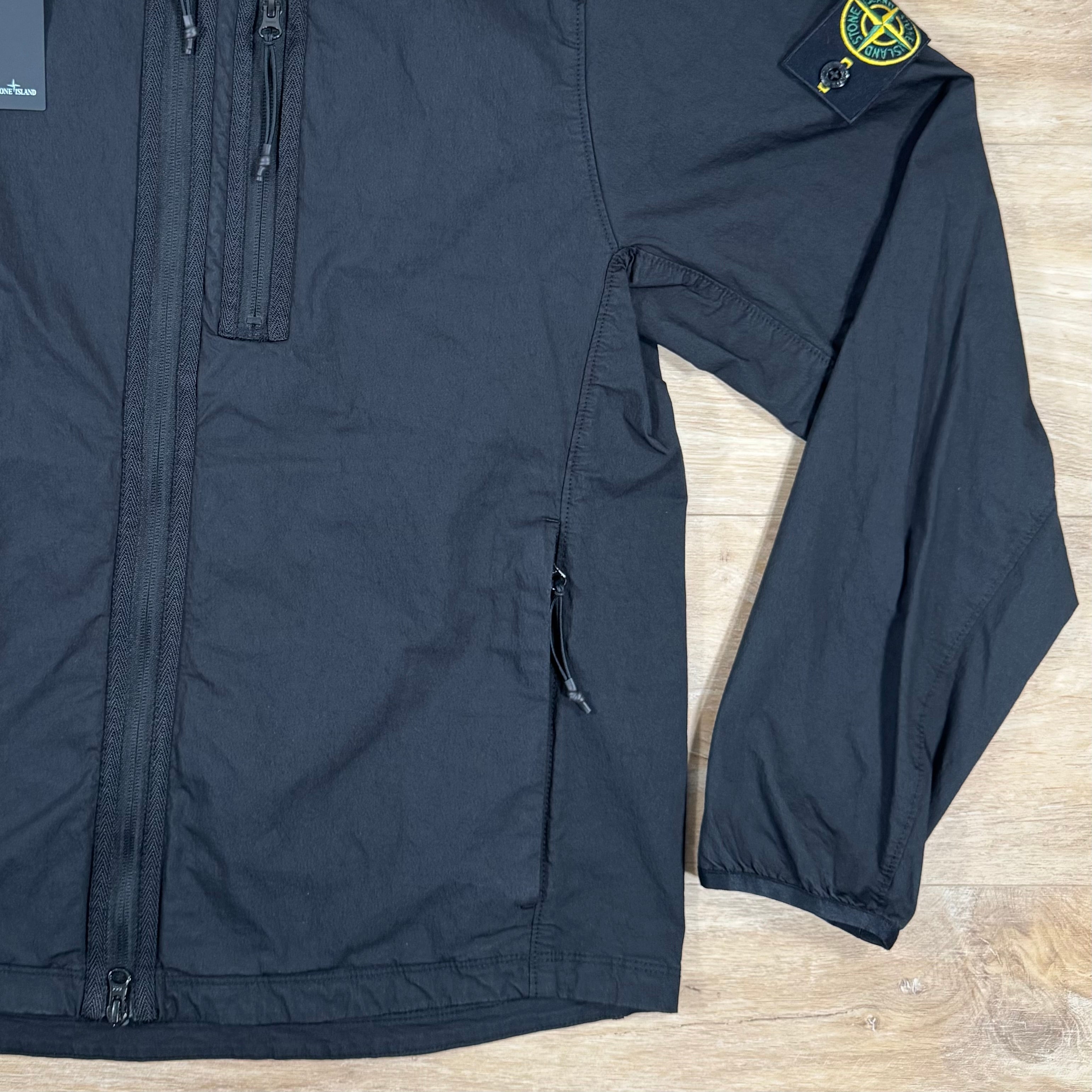 Stone Island Nylon Twill Overshirt in Black -Usfansport