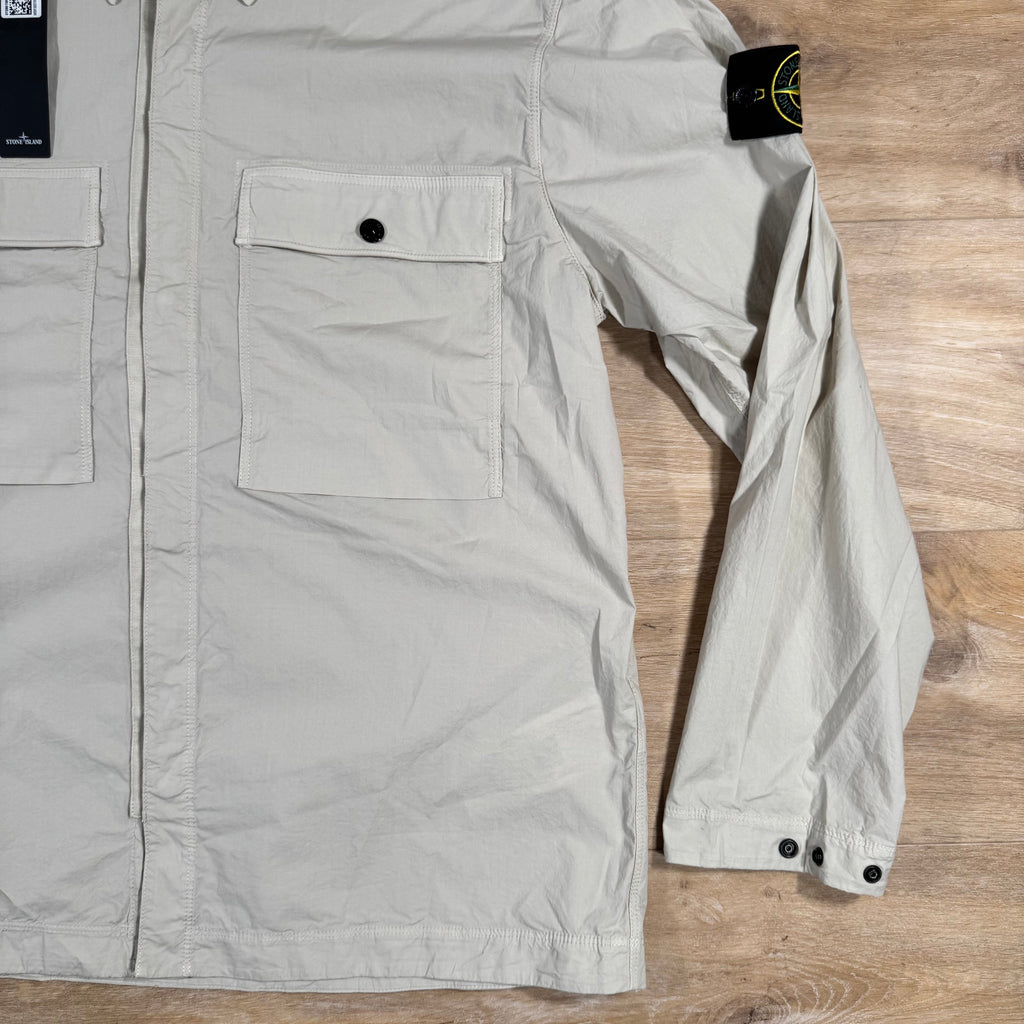 Stone Island Stretch Tela Overshirt in Sand -Usfansport