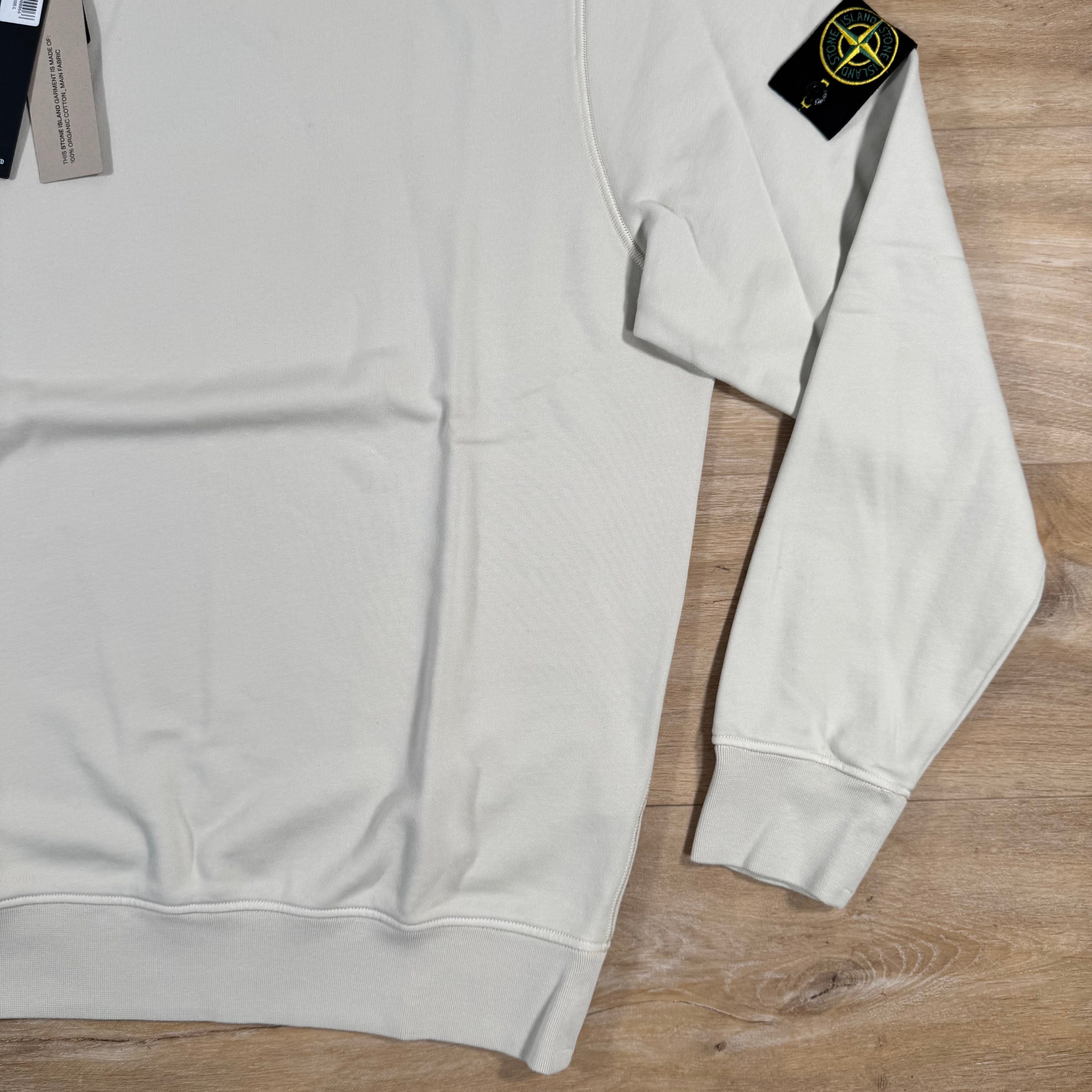 Stone Island Organic Cotton Fleece Sweatshirt in Sand -Usfansport