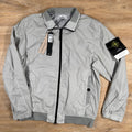 Stone Island Crinkle Reps R-NY Bomber Jacket in Pearl Grey -Usfansport