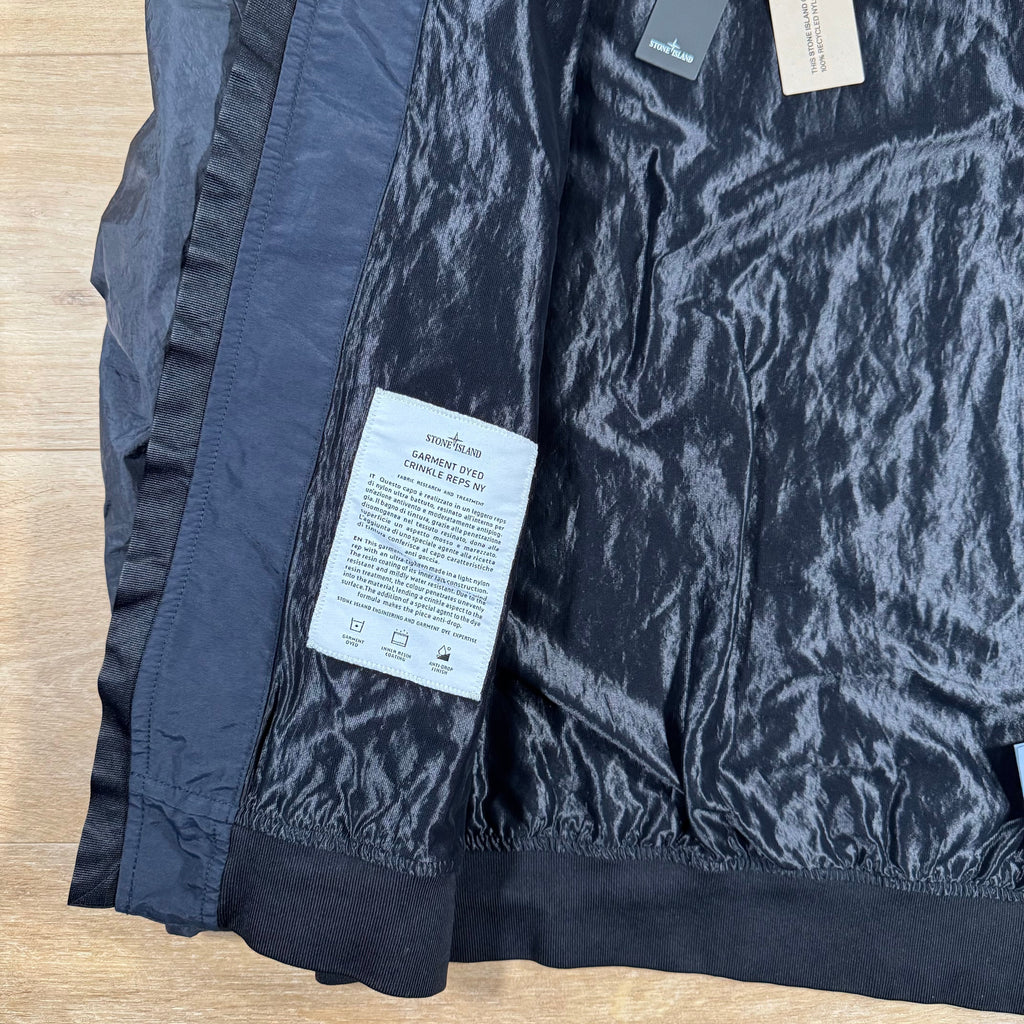 Stone Island Crinkle Reps R-NY Bomber Jacket in Navy -Usfansport