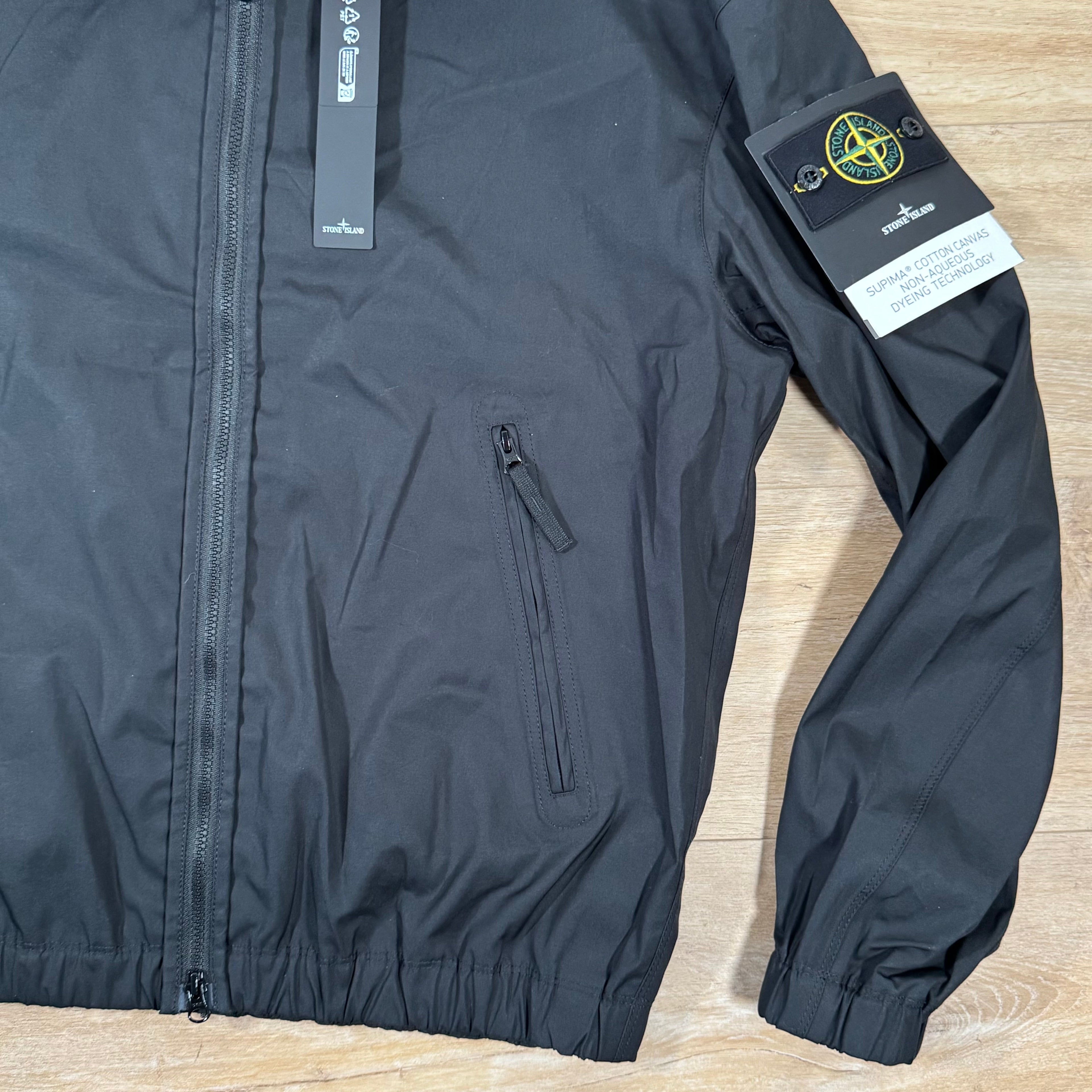 Stone Island Supima Canvas Jacket in Black -Usfansport