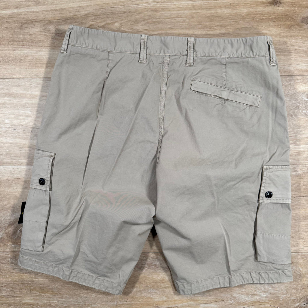 Stone Island Supima Twill Stretch-TC Cargo Bermuda Shorts in Desert -Usfansport