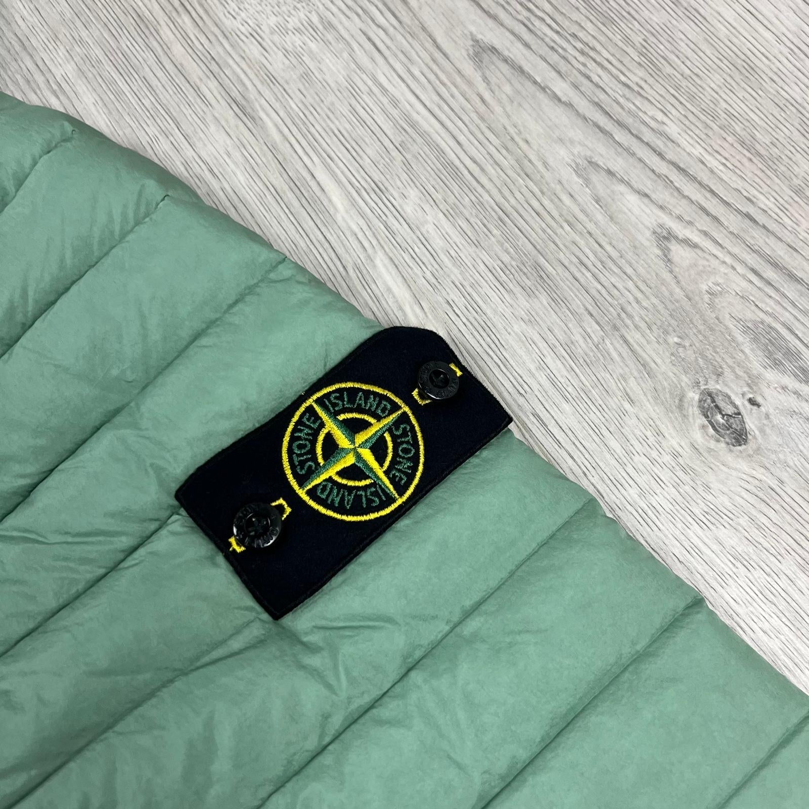 Stone Island Woven Down Jacket - Sage Green -Usfansport