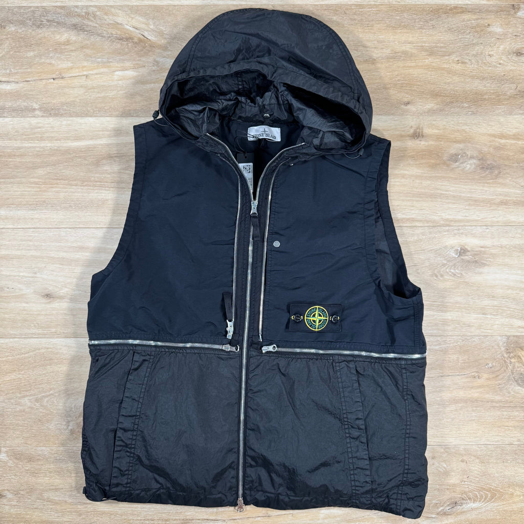 Stone Island Nylon Metal Watro-TC Convertible Jacket in Black -Usfansport