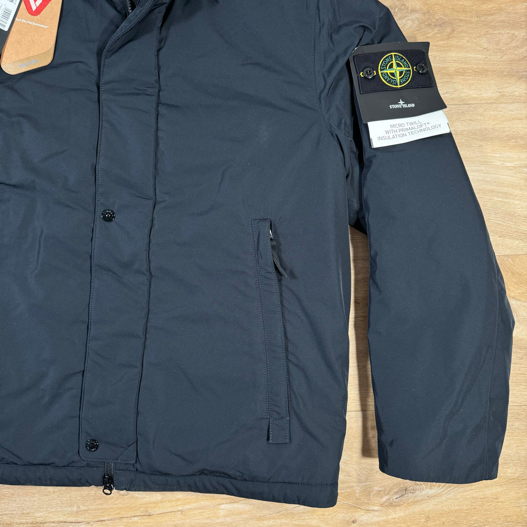 Stone Island Polyester Micro Twill Jacket in Navy -Usfansport