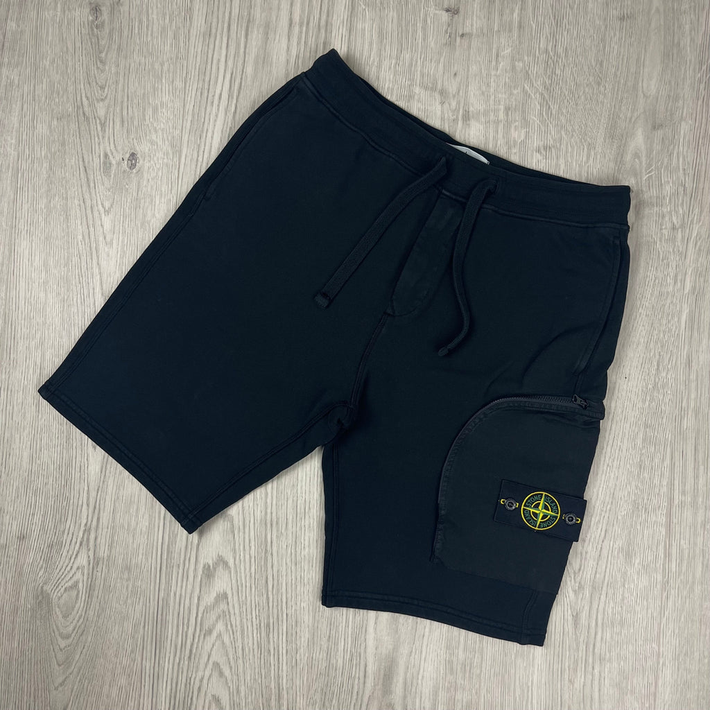 Stone Island Jersey Shorts - Black -Usfansport