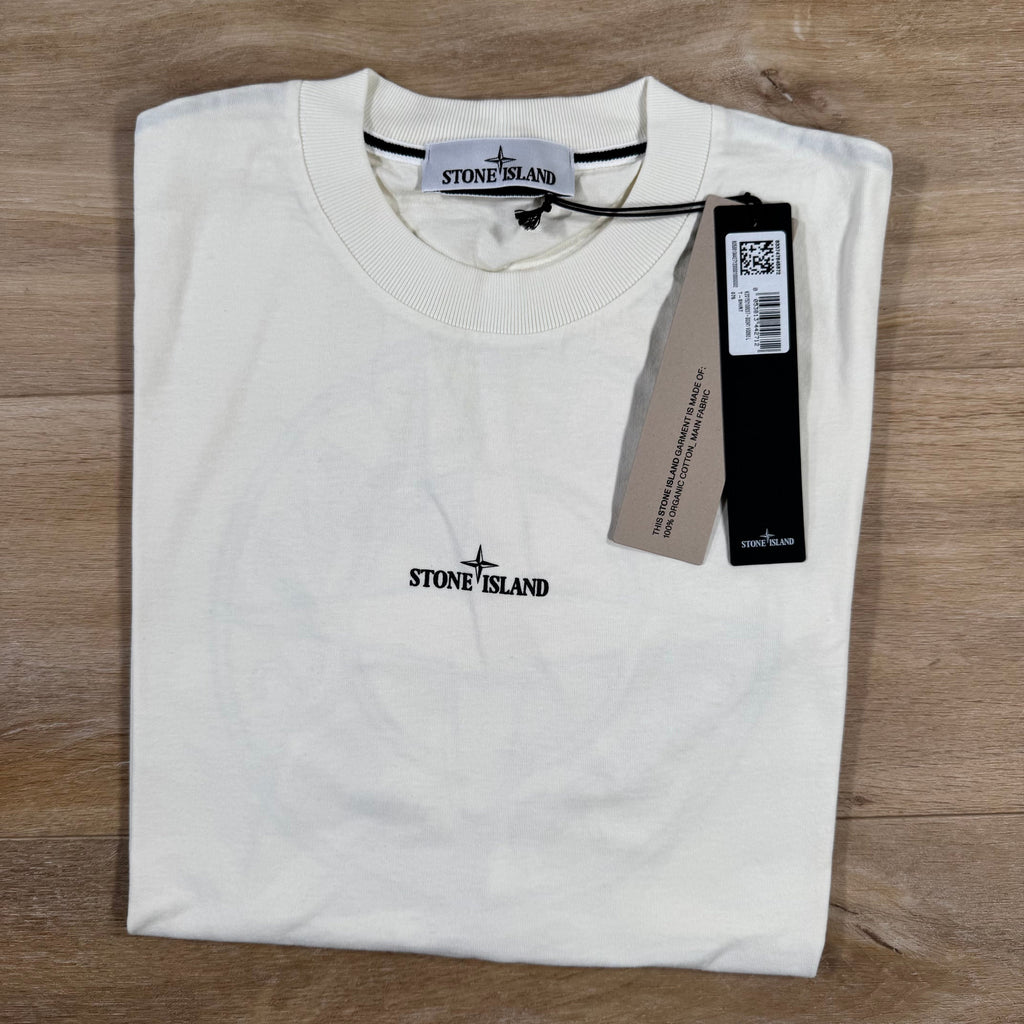 Stone Island Industrial Print T-Shirt in Ivory -Usfansport