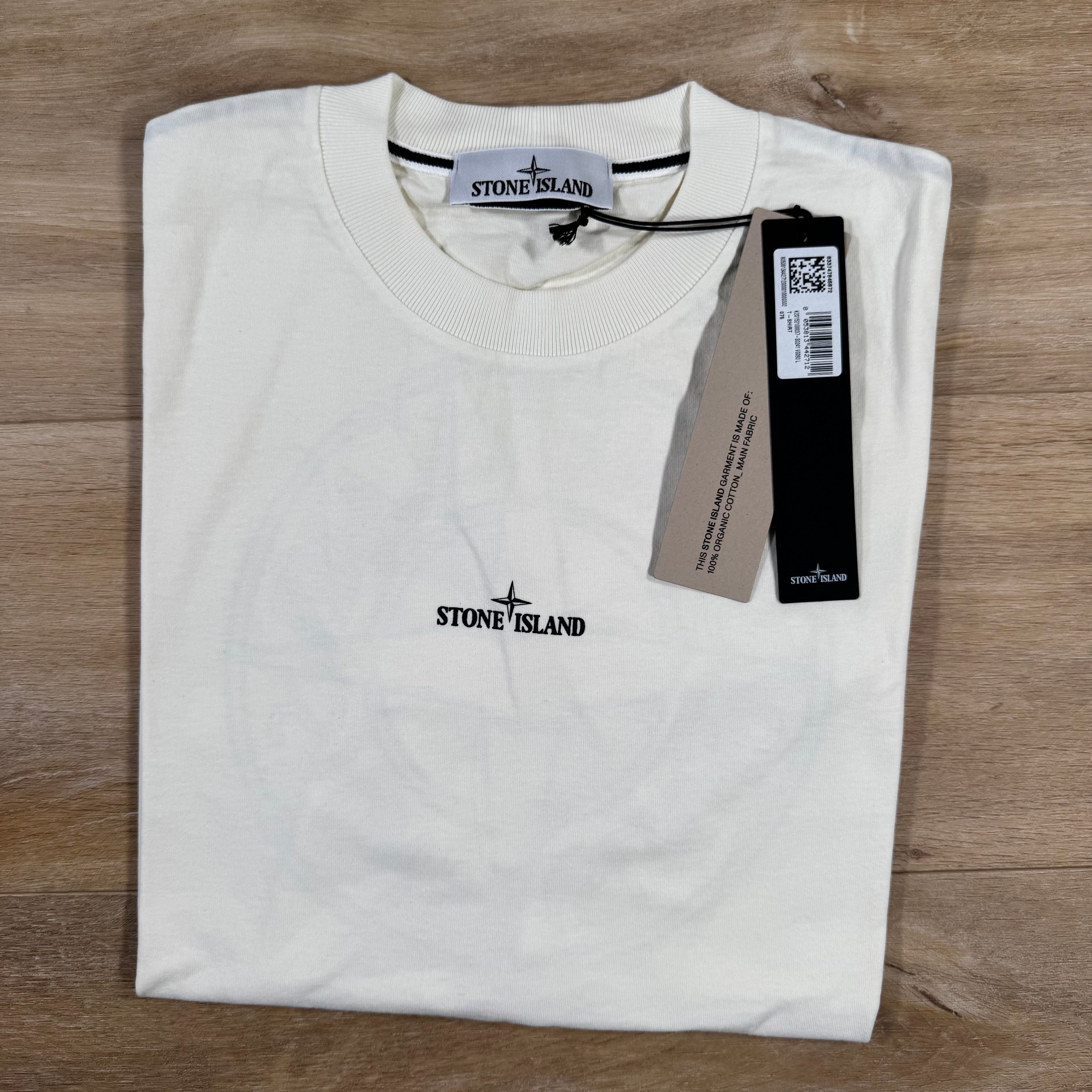Stone Island Industrial Print T-Shirt in Ivory -Usfansport