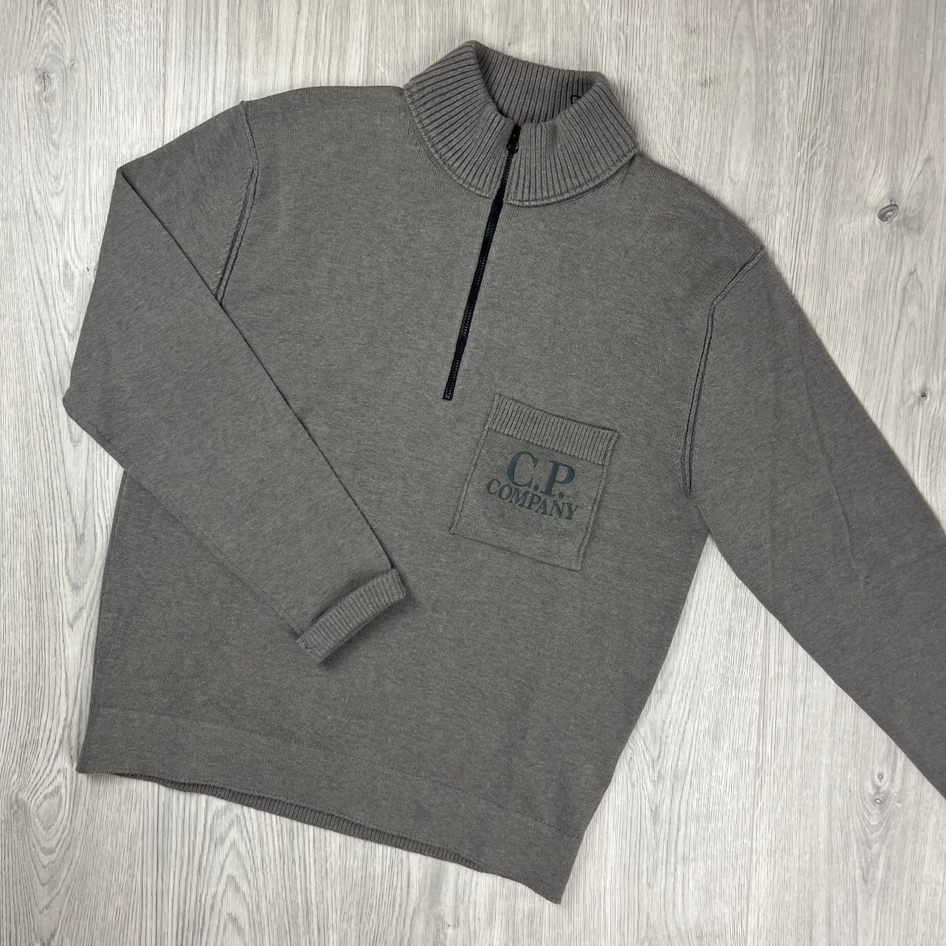 CP Company Patch Knit Fleece - Gunmetal -Usfansport