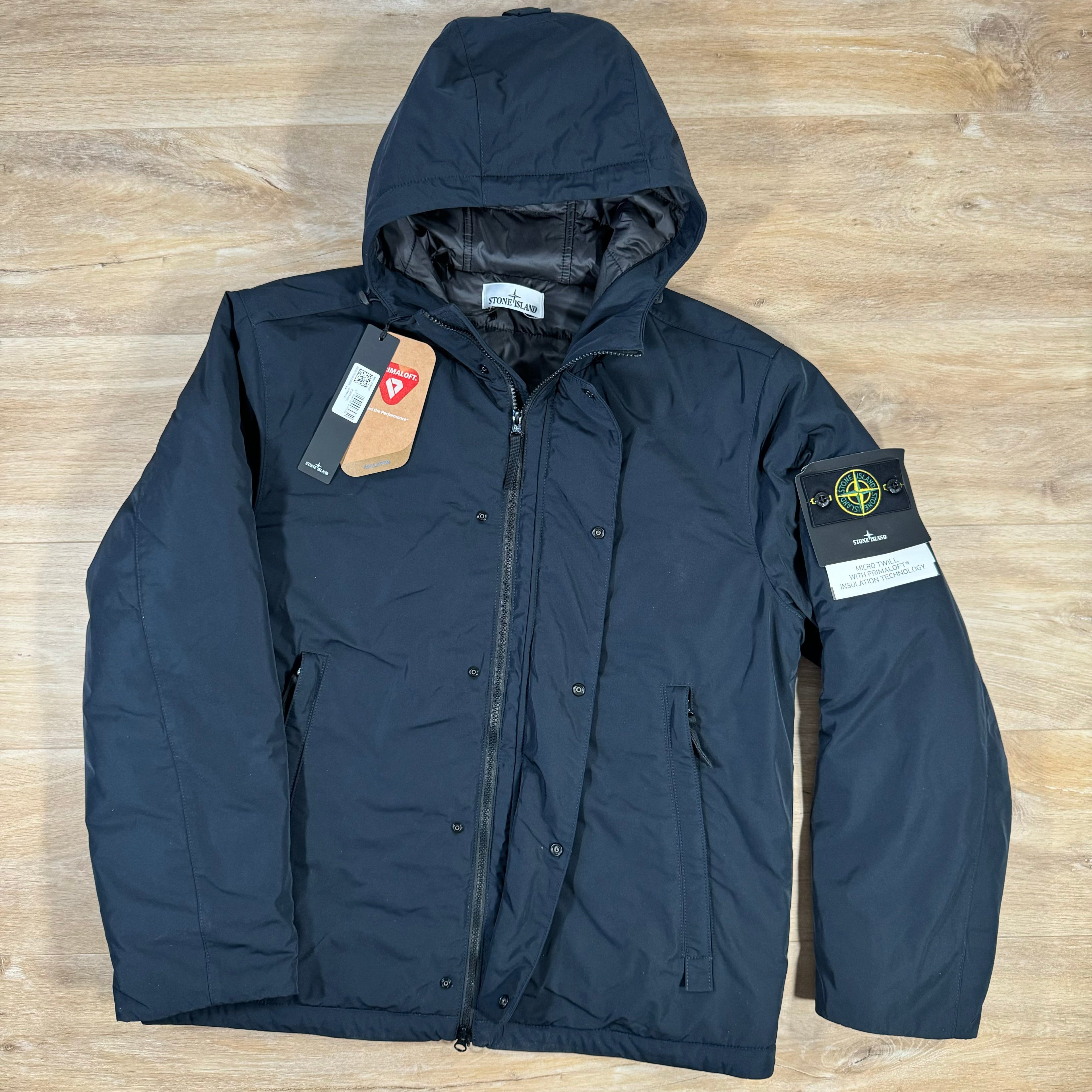 Stone Island Polyester Micro Twill Jacket in Navy -Usfansport