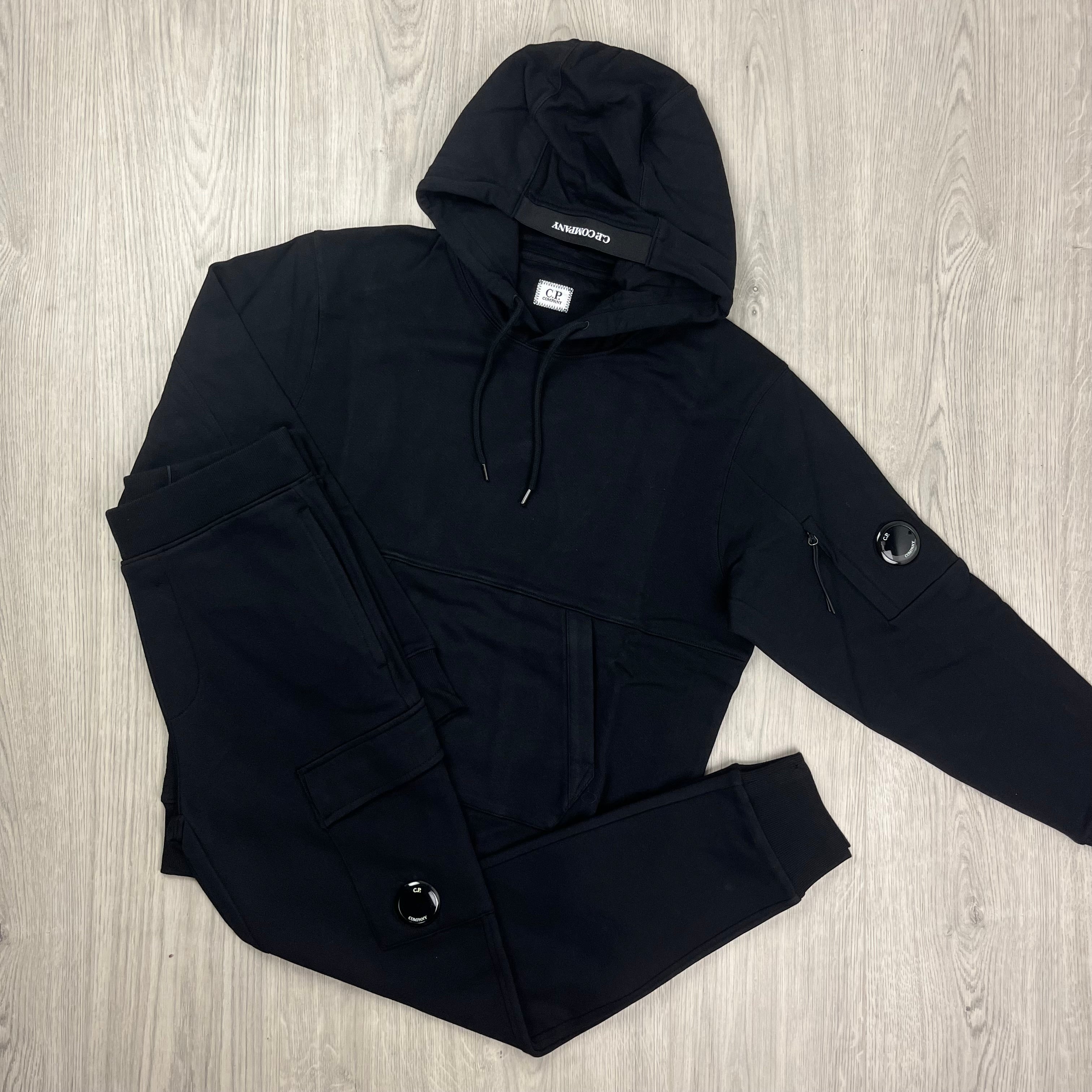 CP Company Raised Fleece Tracksuit - Black -Usfansport