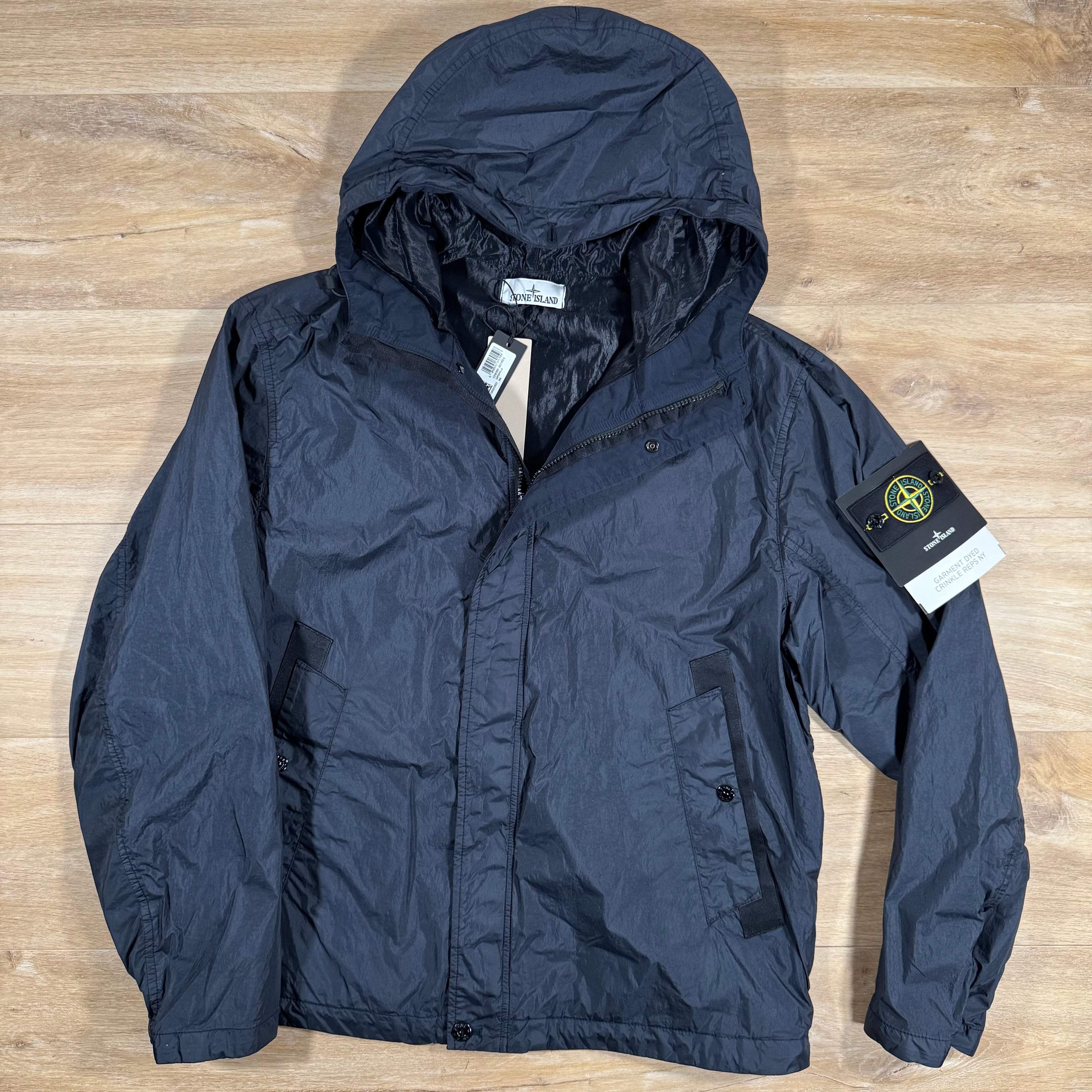 Stone Island Crinkle Reps R-NY Jacket in Navy -Usfansport
