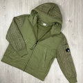 CP Company Raised Fleece Zip Hoodie - Capers -Usfansport