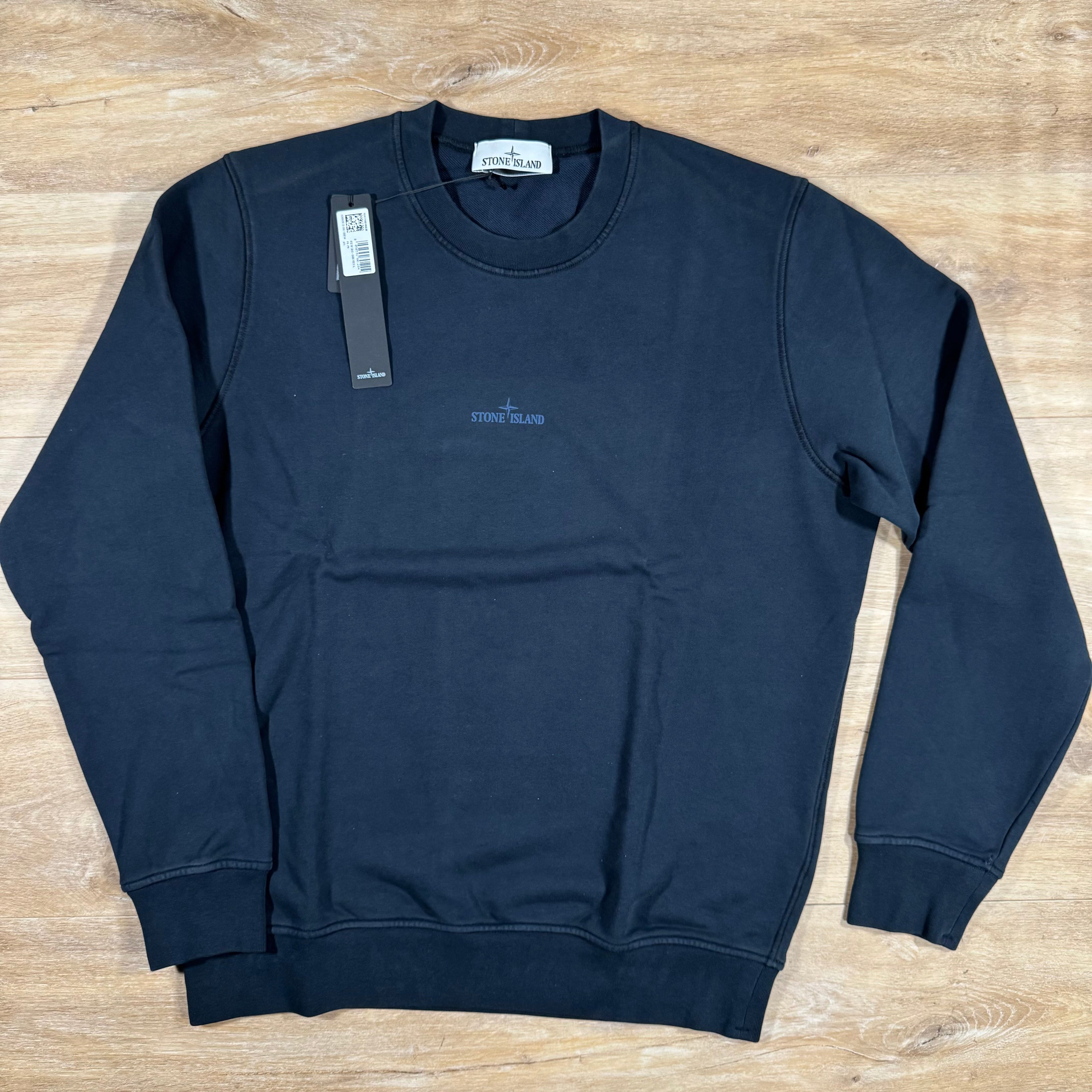 Stone Island Reverse Compass Logo Sweatshirt in Navy -Usfansport