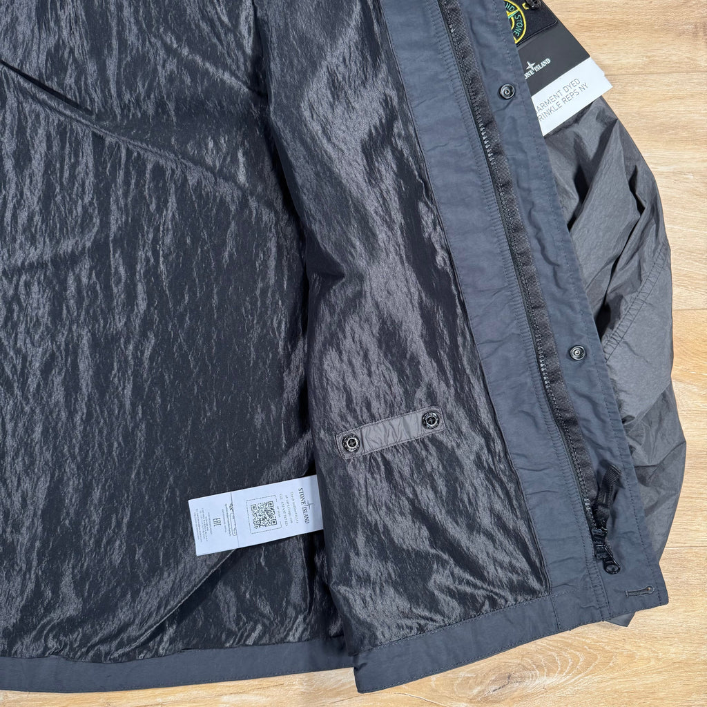 Stone Island Crinkle Reps R-NY Jacket in Charcoal Grey -Usfansport