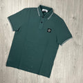 Stone Island Patch Polo Shirt - Bottle Green -Usfansport
