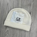 CP Company Patch Beanie - White -Usfansport