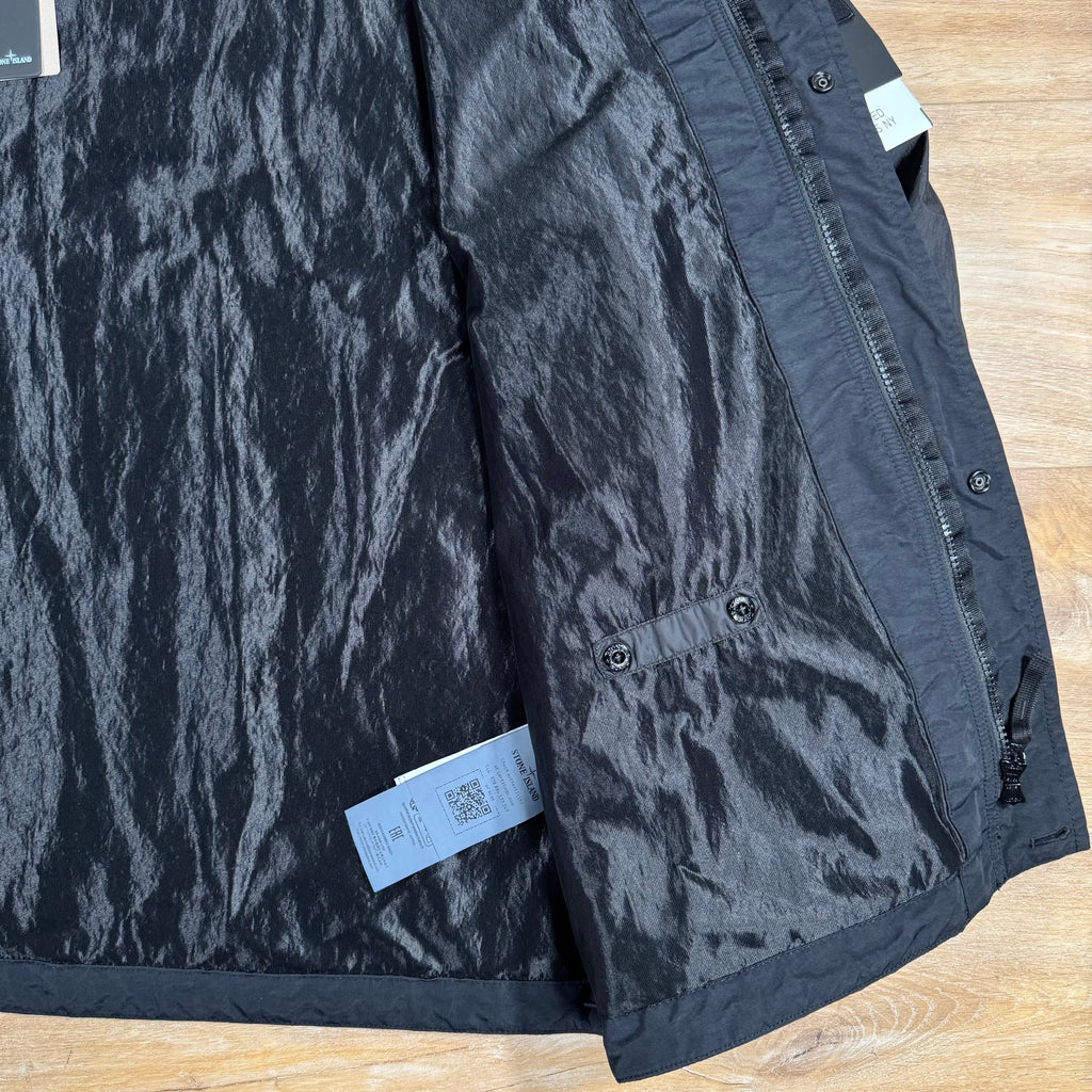 Stone Island Crinkle Reps R-NY Jacket in Black -Usfansport