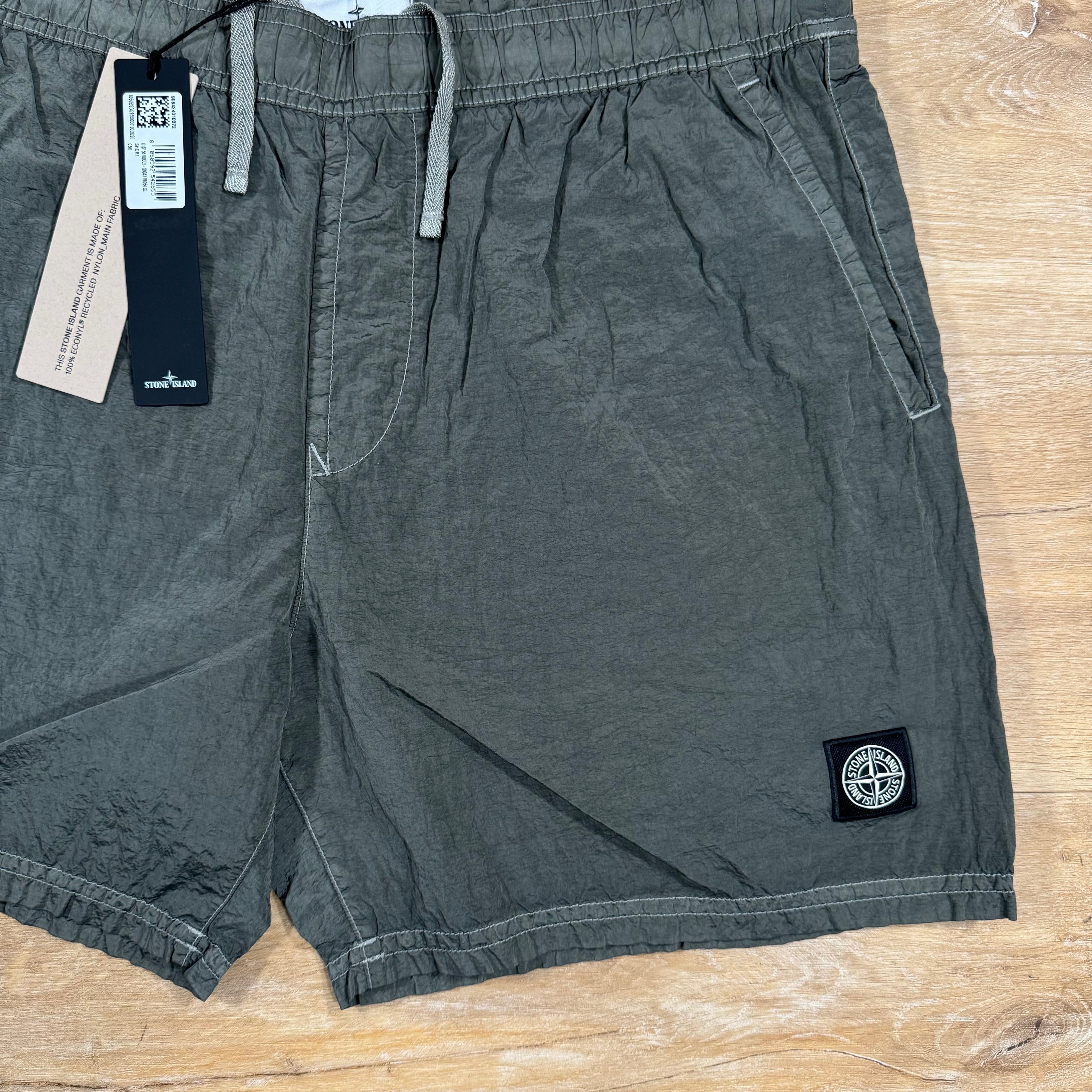 Stone Island Nylon Metal Swim Shorts in Military Green -Usfansport