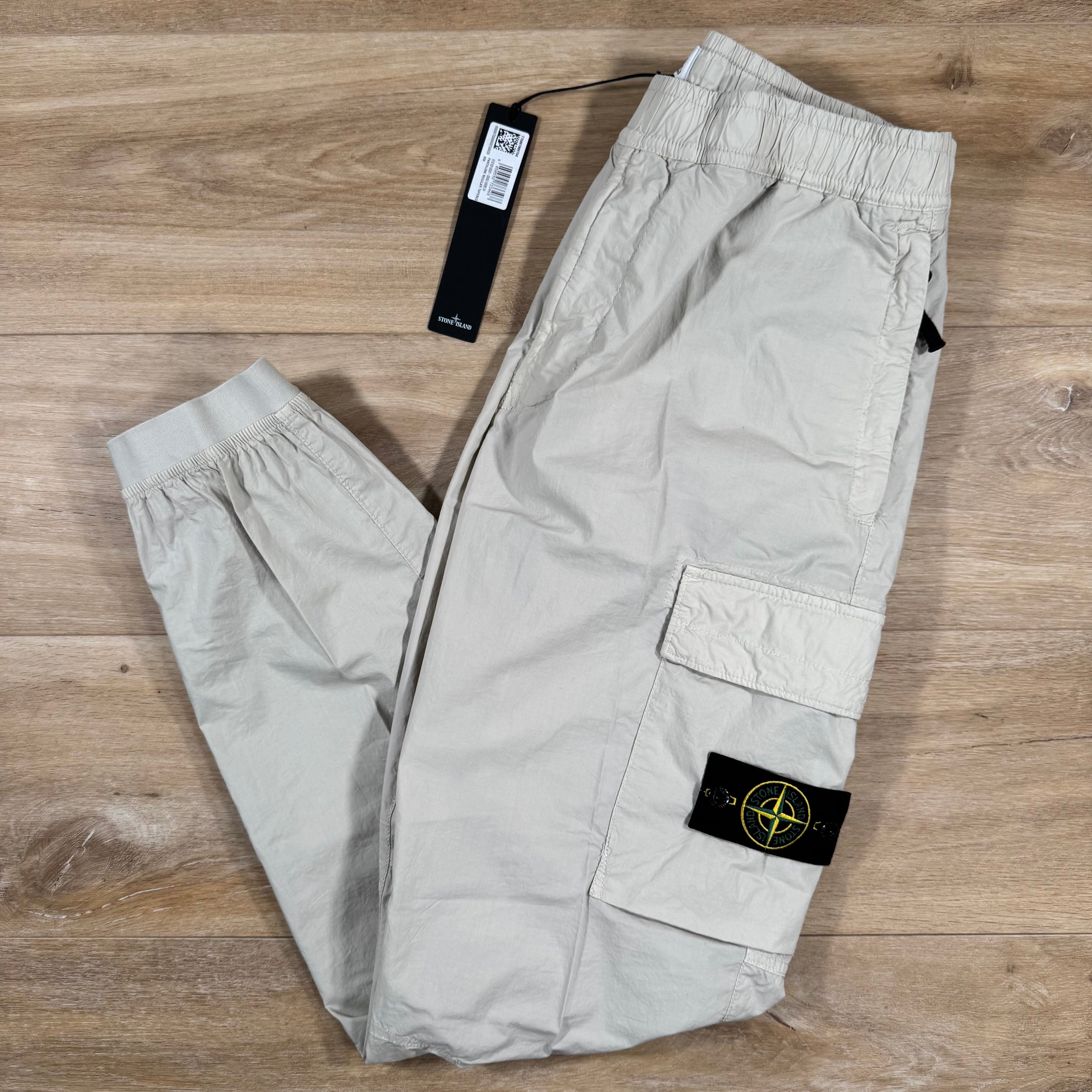 Stone Island Stretch Cotton Tela Cargo Pants in Sand -Usfansport