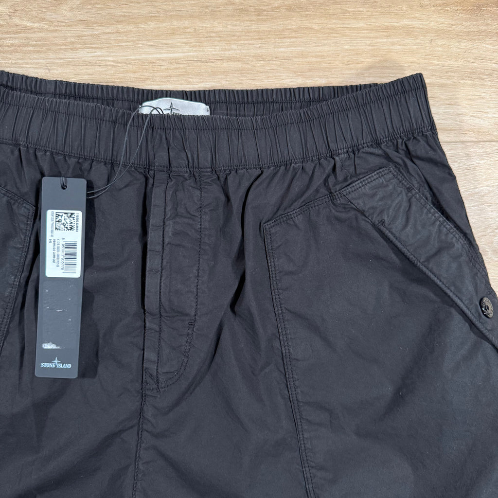 Stone Island Stretch Tela Bermuda Shorts in Black -Usfansport