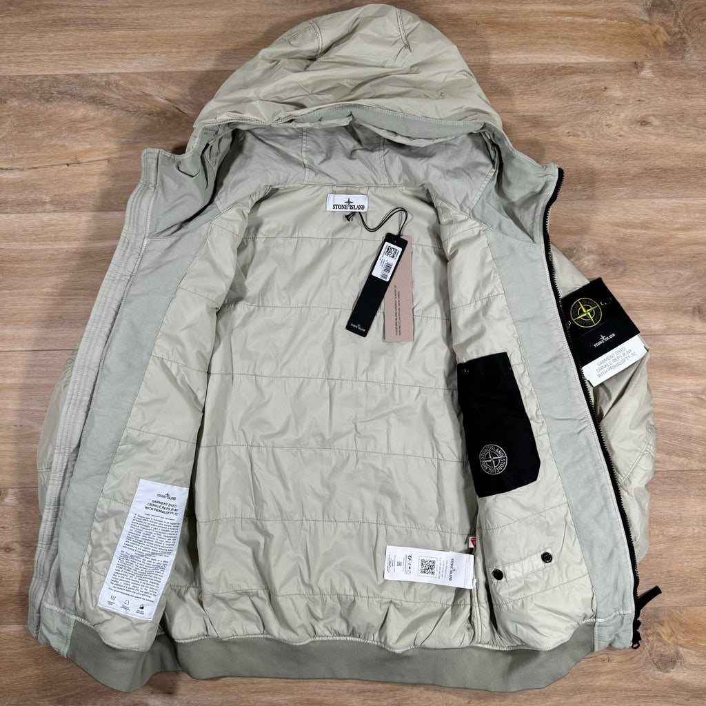 Stone Island Crinkle Reps R-NY Primaloft T-C Jacket in Plaster -Usfansport