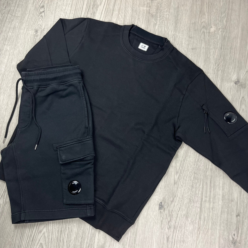 CP Company Raised Fleece Tracksuit - Black -Usfansport