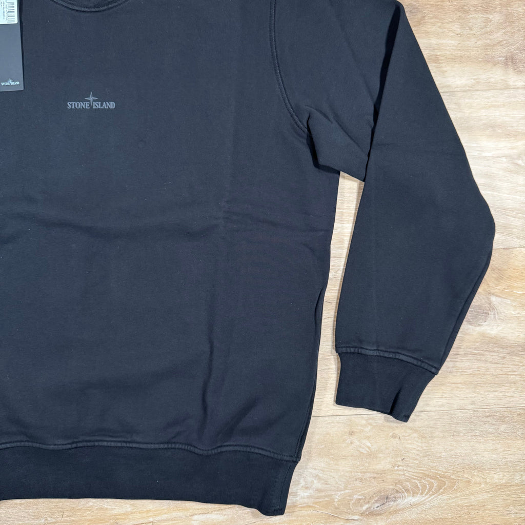 Stone Island Reverse Compass Logo Sweatshirt in Black -Usfansport