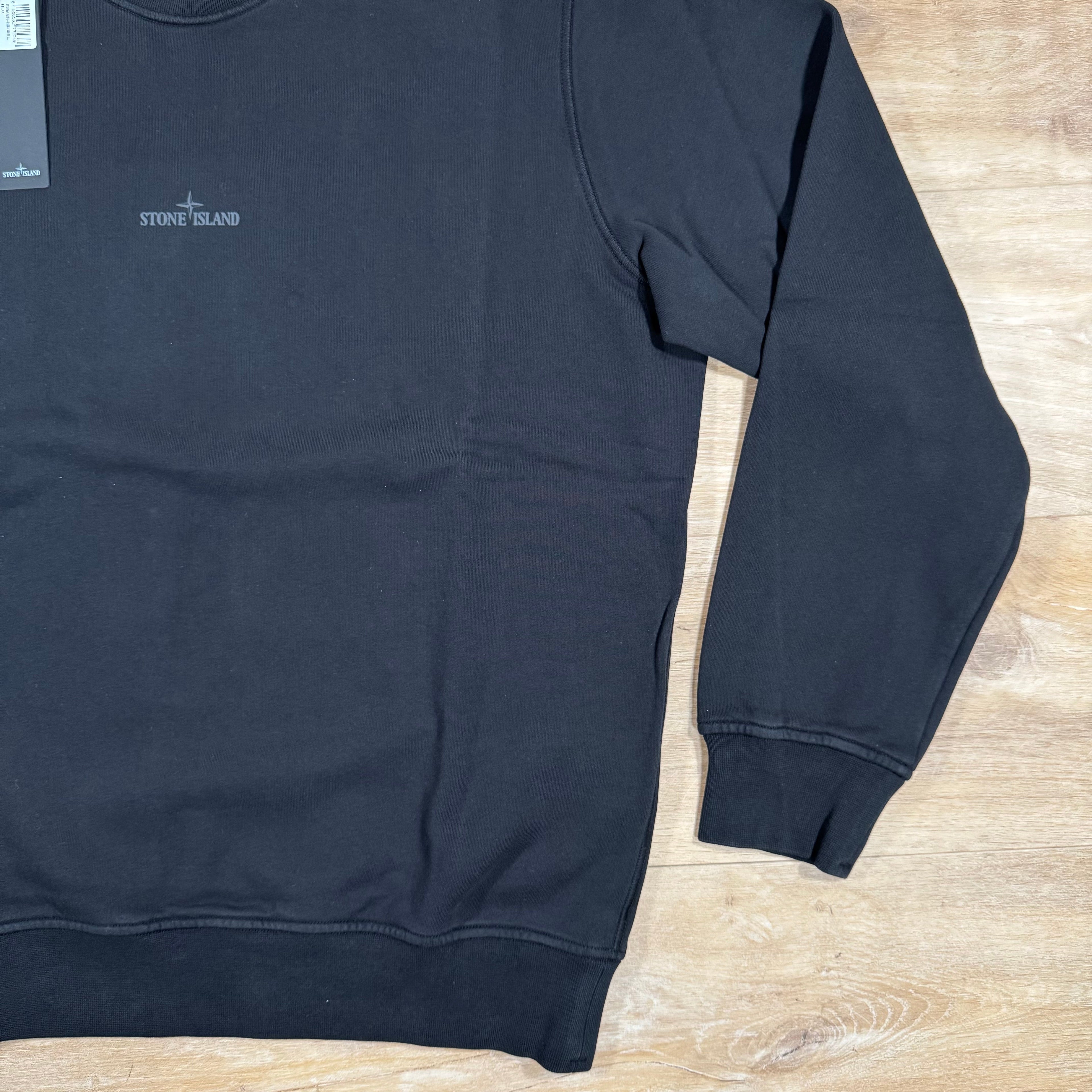 Stone Island Reverse Compass Logo Sweatshirt in Black -Usfansport