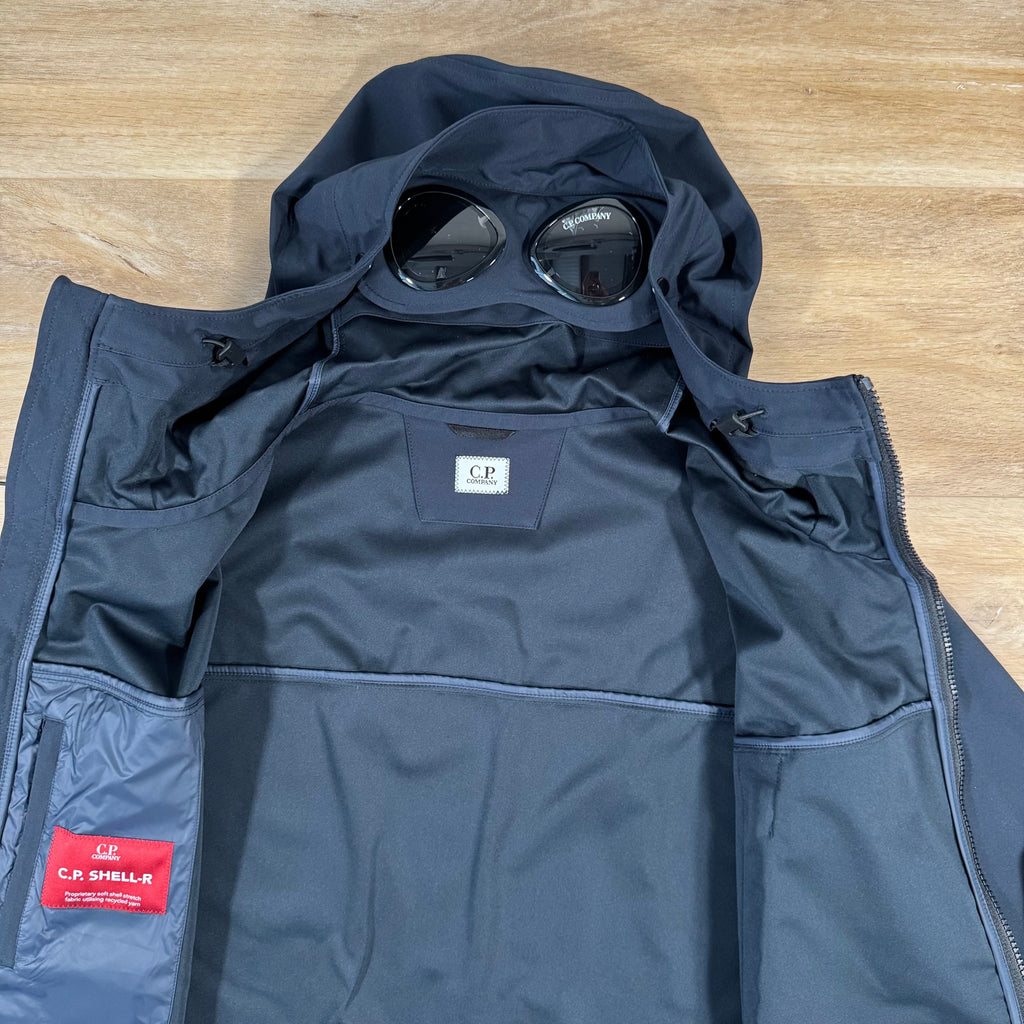 CP Company Shell-R Goggle Jacket in Navy -Usfansport