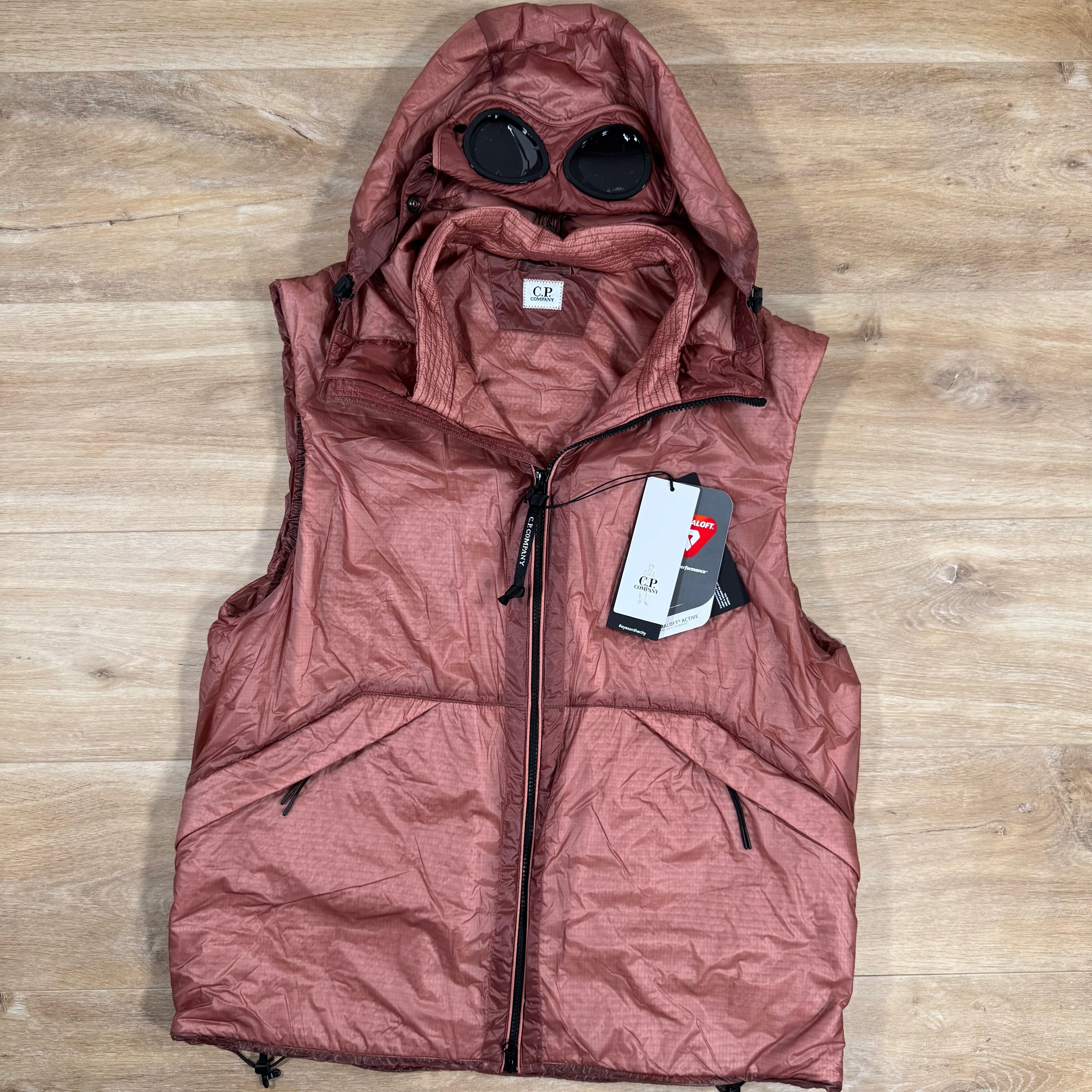 CP Company Nada Shell Primaloft Goggle Vest in Canyon Clay - Pink -Usfansport