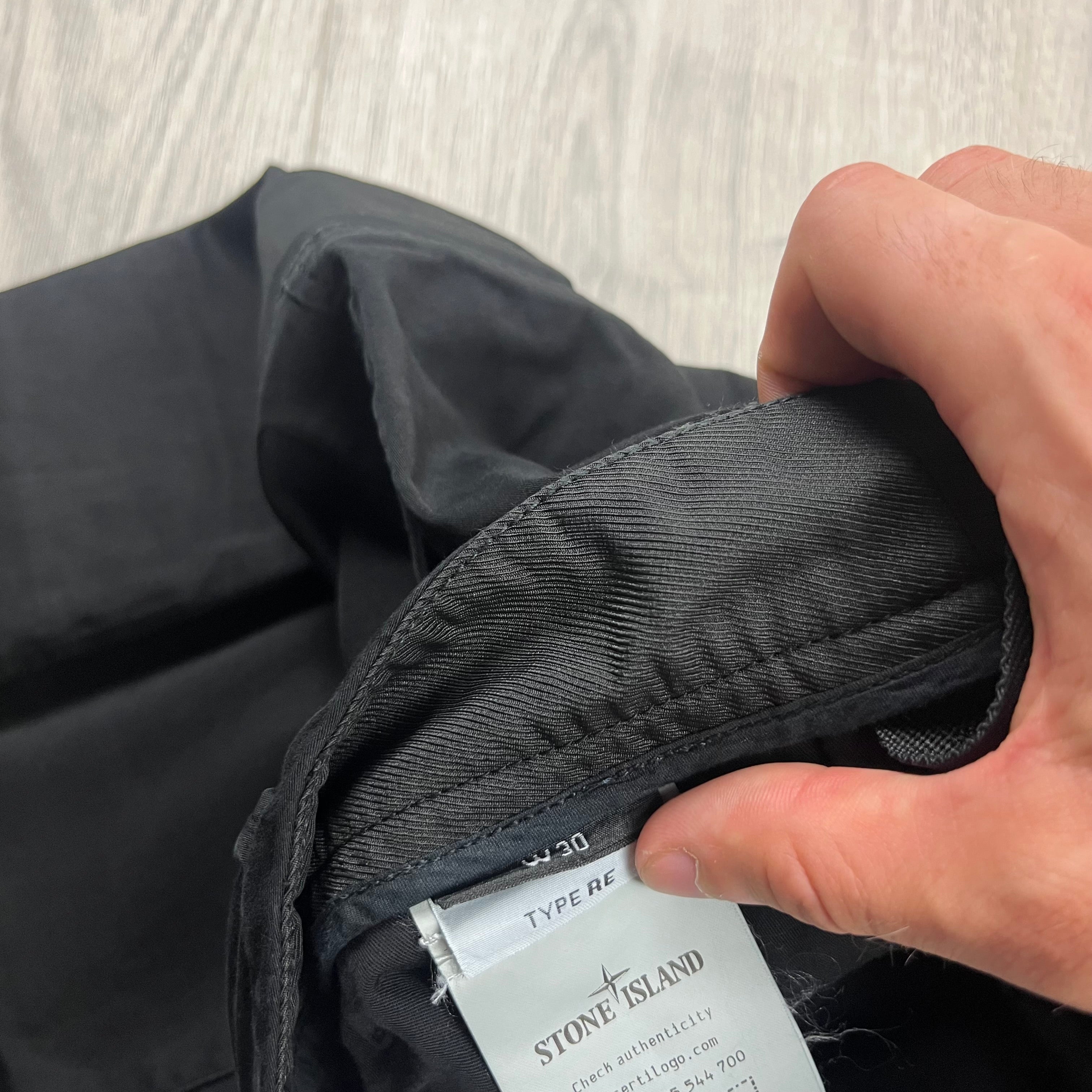 Stone Island Cargo Trousers - Black -Usfansport