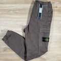 Stone Island Stretch Cargo Pants in Walnut Brown -Usfansport