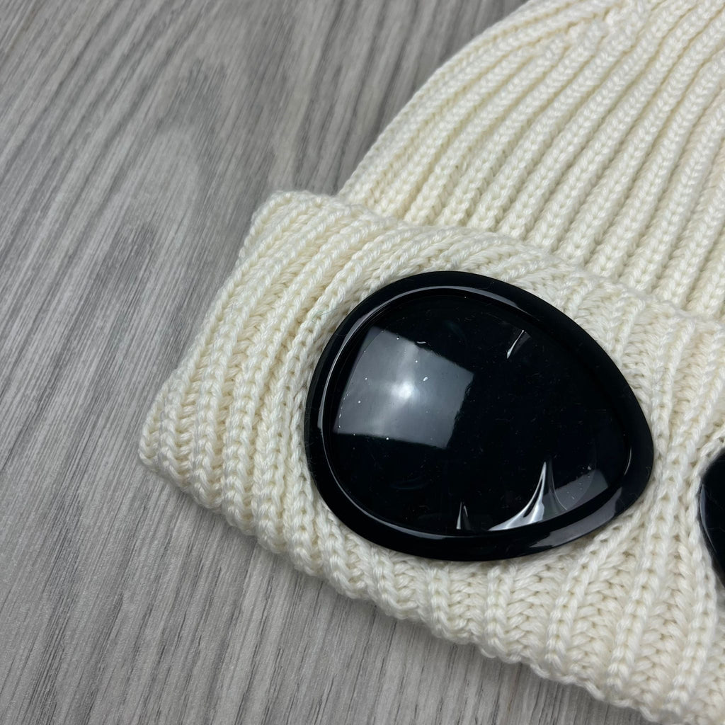 CP Company Goggle Beanie - White -Usfansport
