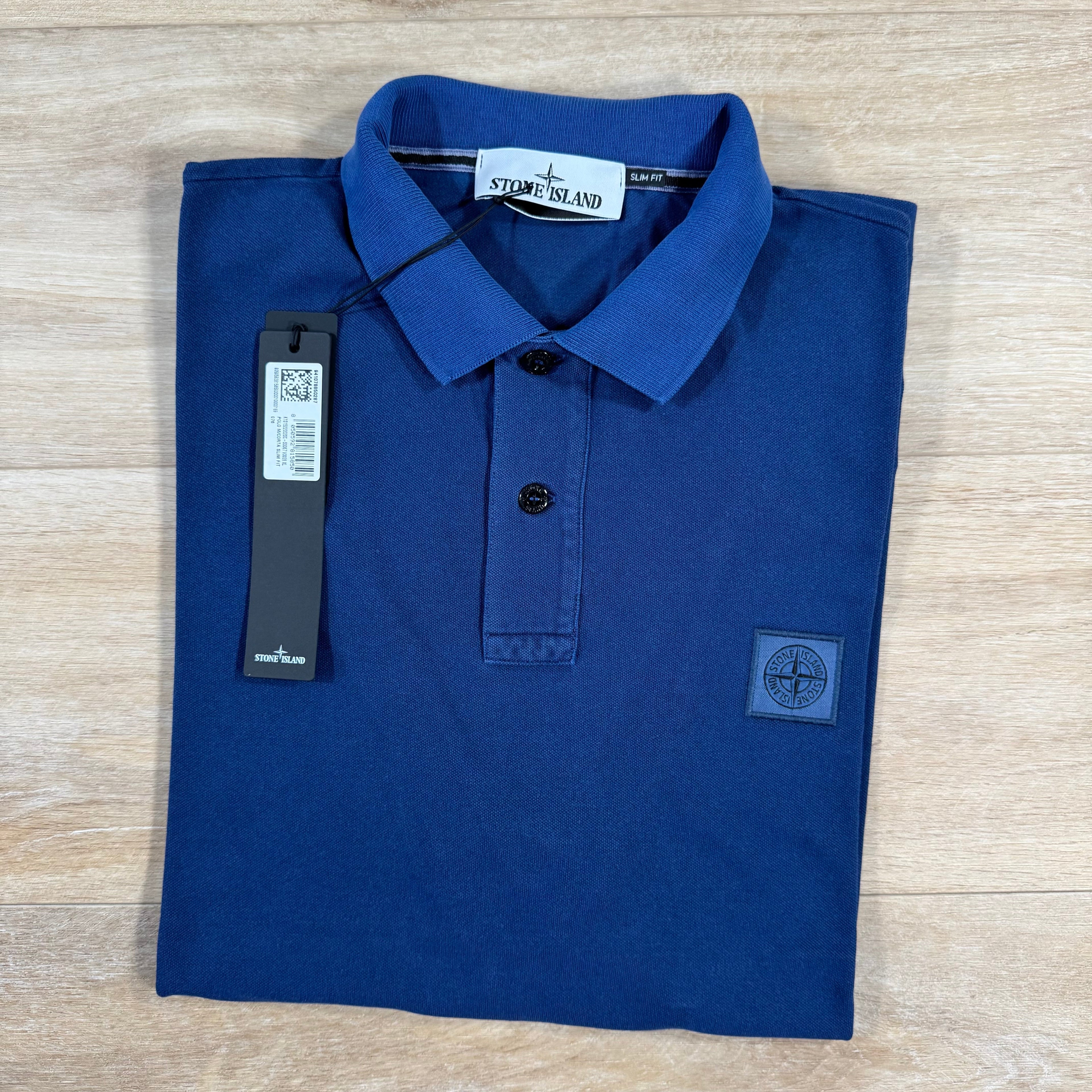 Stone Island Organic Cotton Overdye Polo Shirt in Marine Blue -Usfansport