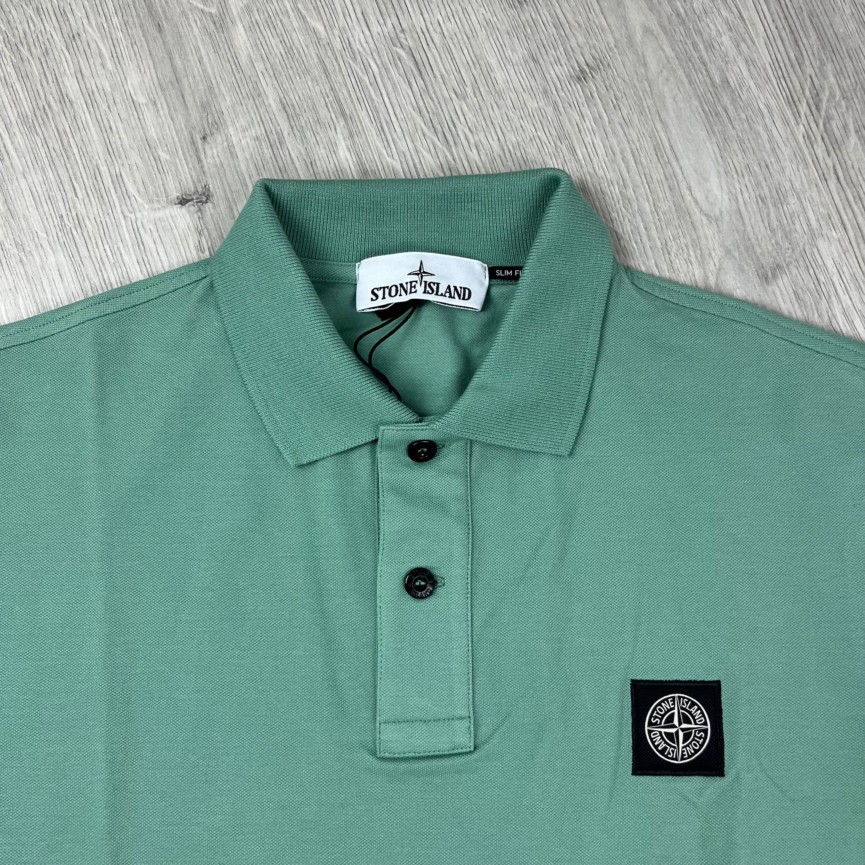 Stone Island Patch Polo Shirt - Mint -Usfansport