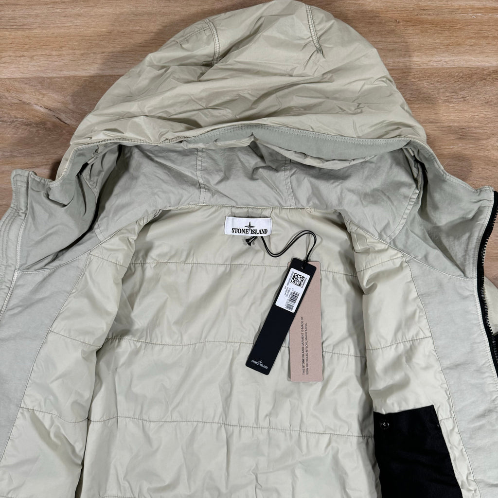 Stone Island Crinkle Reps R-NY Primaloft T-C Jacket in Plaster -Usfansport