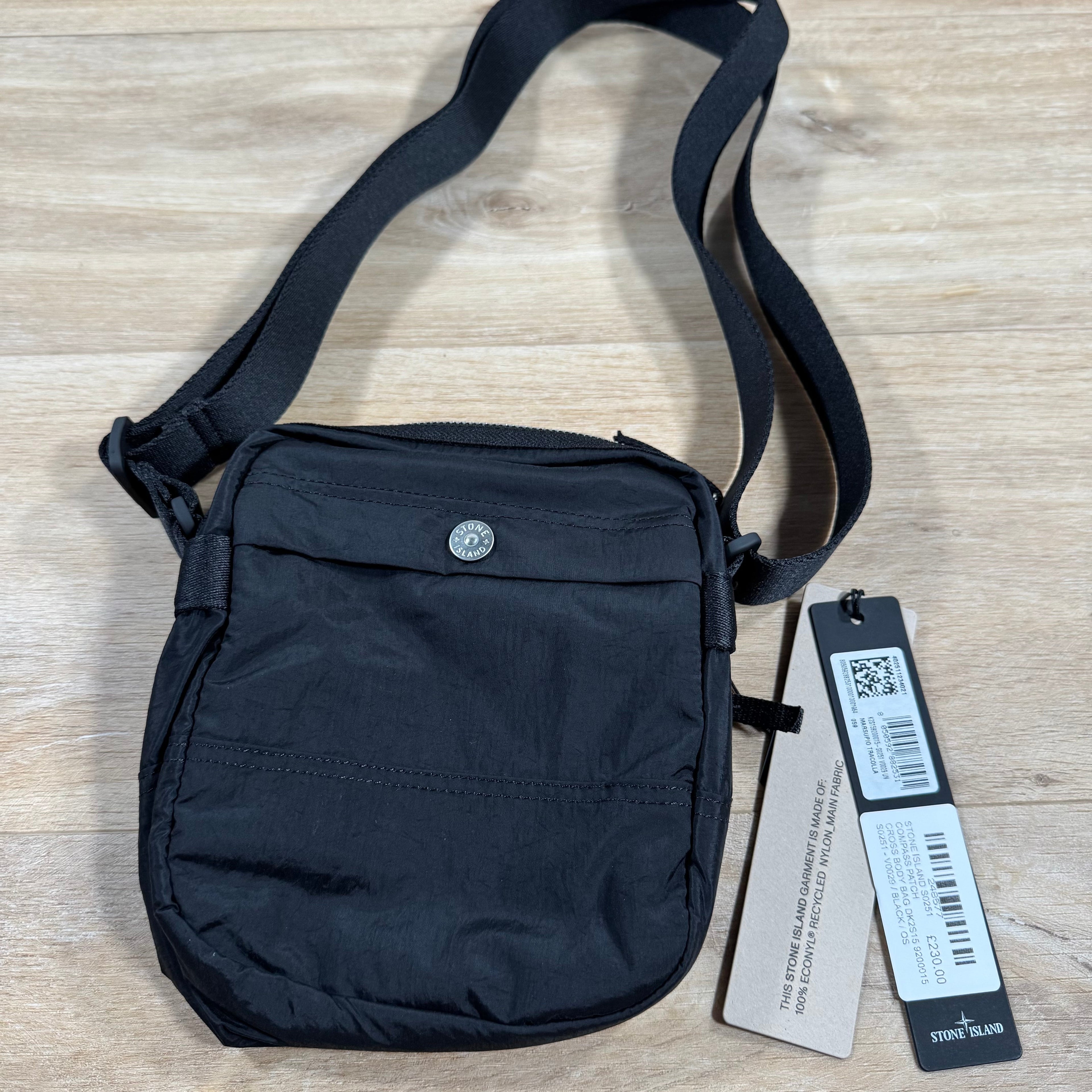 Stone Island Coated Nylon Metal Body Bag in Black -Usfansport