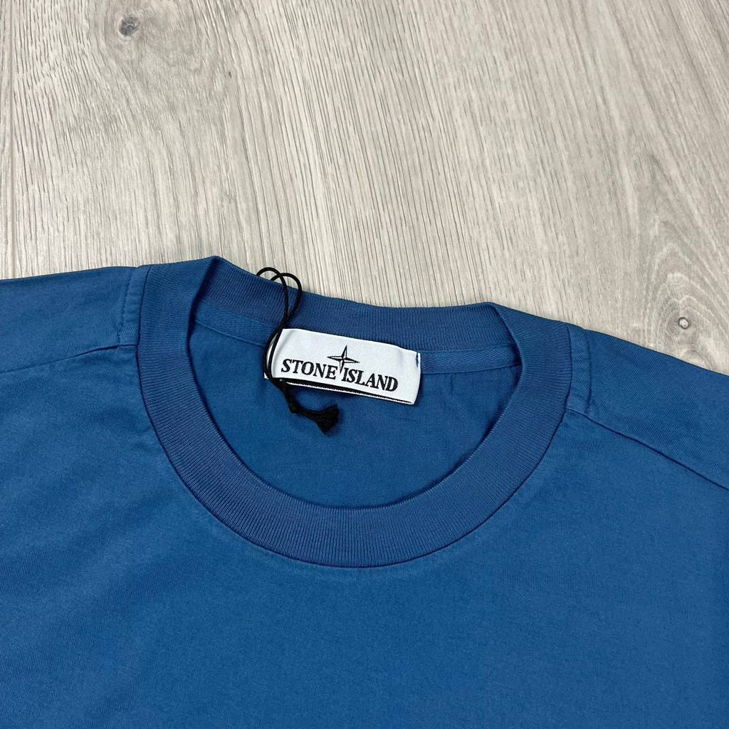 Stone Island Patch T-Shirt - Avio Blue -Usfansport