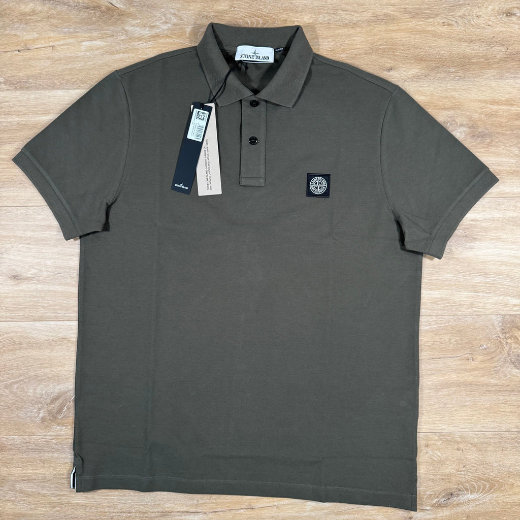 Stone Island Organic Cotton Pique Polo Shirt in Military Green -Usfansport