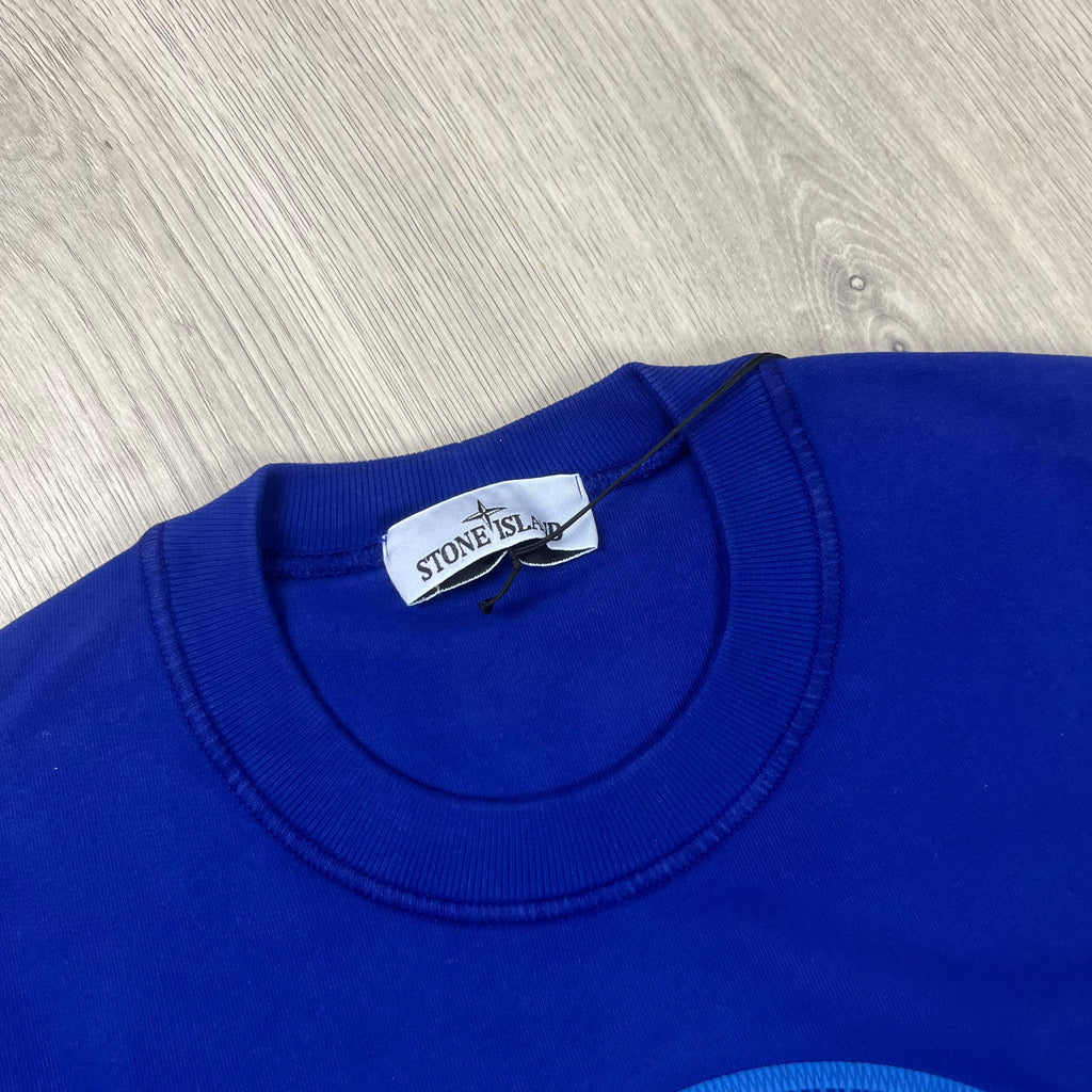 Stone Island Embroidered Sweatshirt - Blue -Usfansport