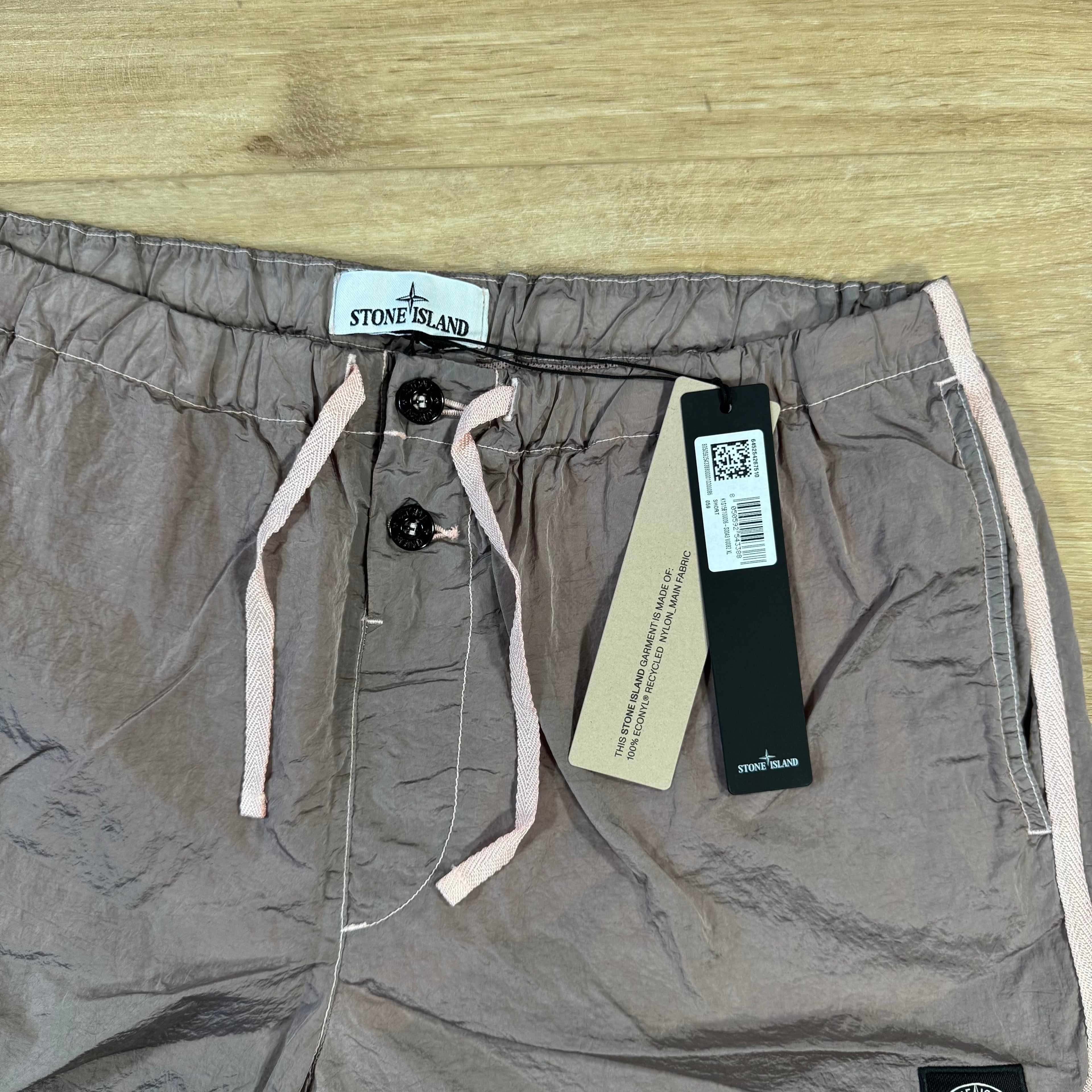 Stone Island Nylon Metal Button Swim Shorts in Antique Rose -Usfansport